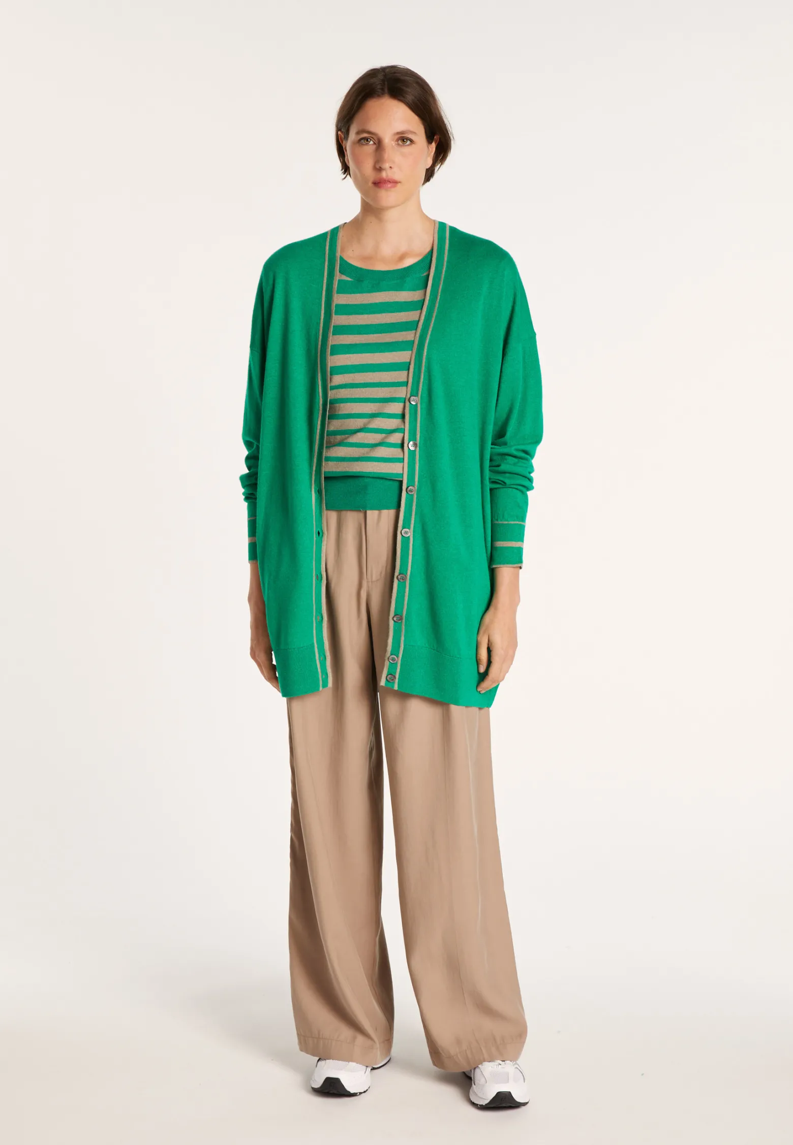 Montagut Long linen cashmere cardigan - Narcissa