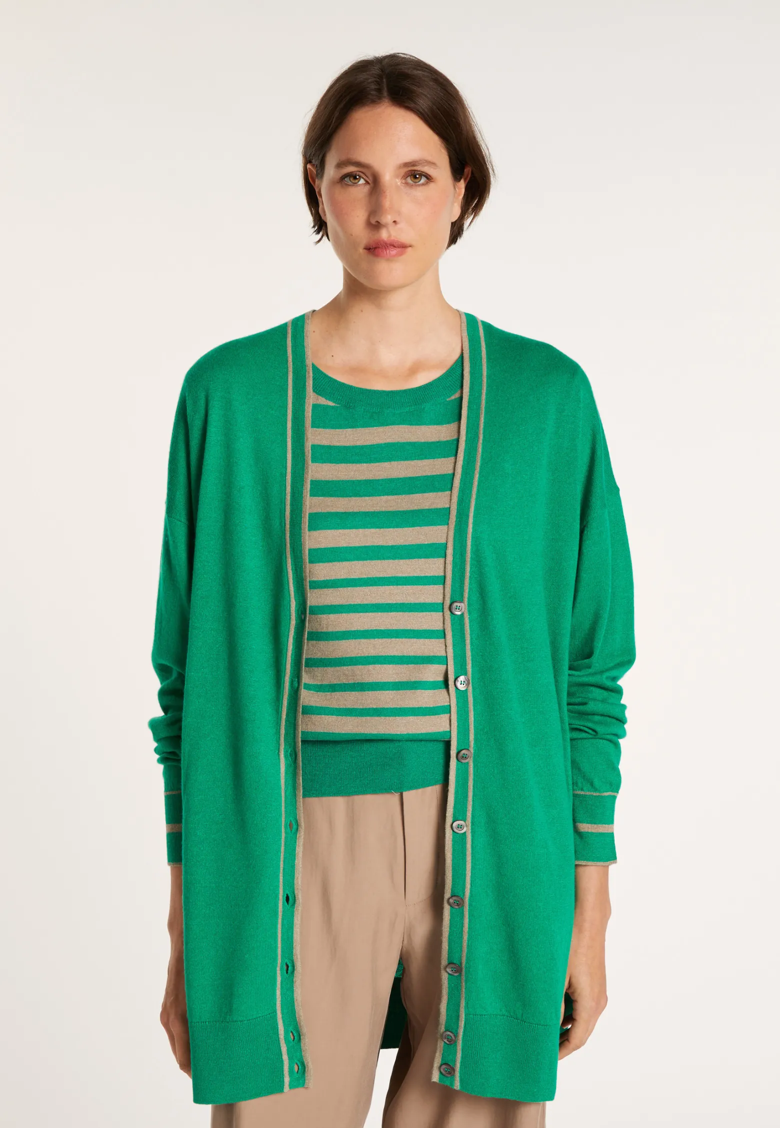 Montagut Long linen cashmere cardigan - Narcissa