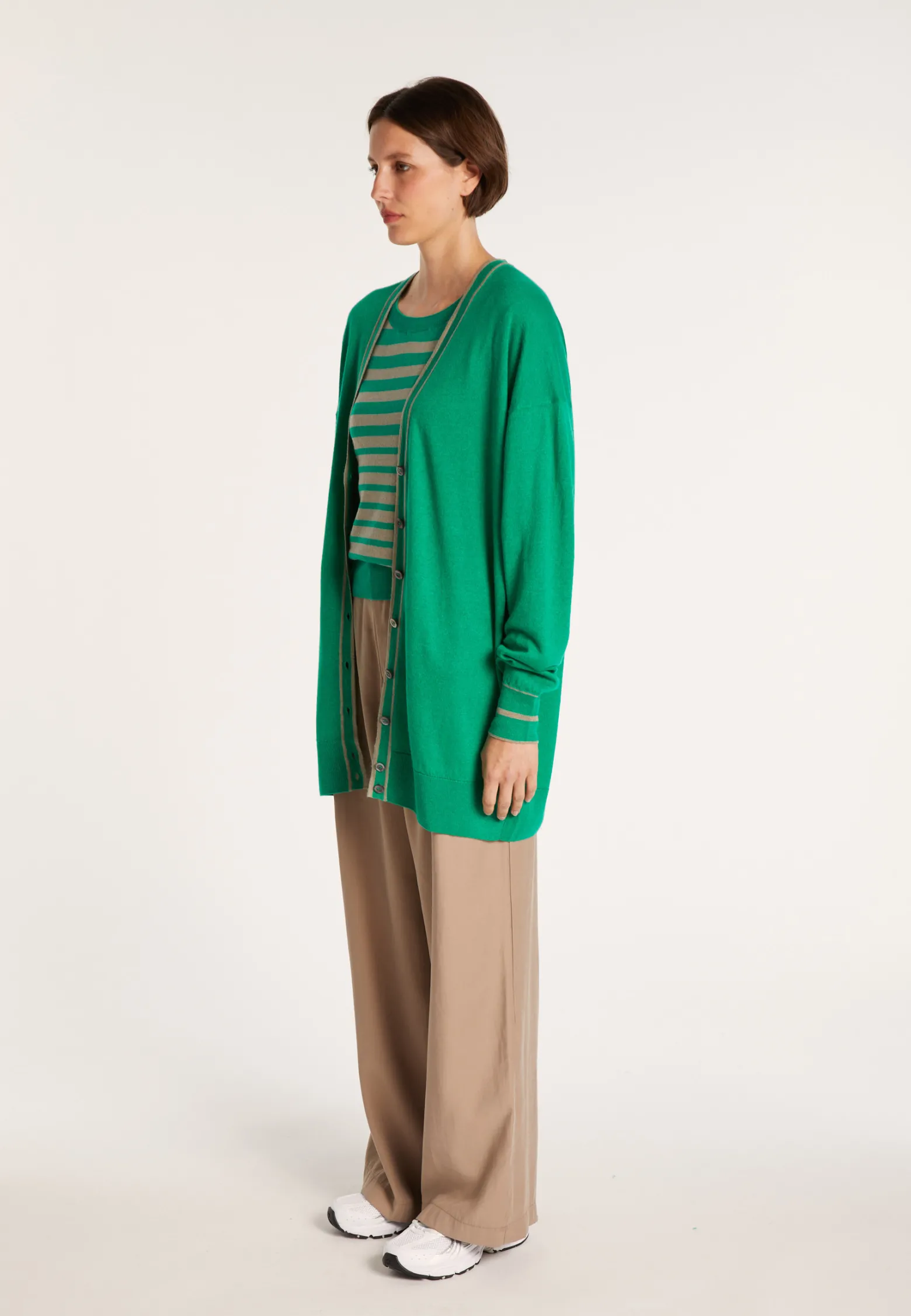 Montagut Long linen cashmere cardigan - Narcissa