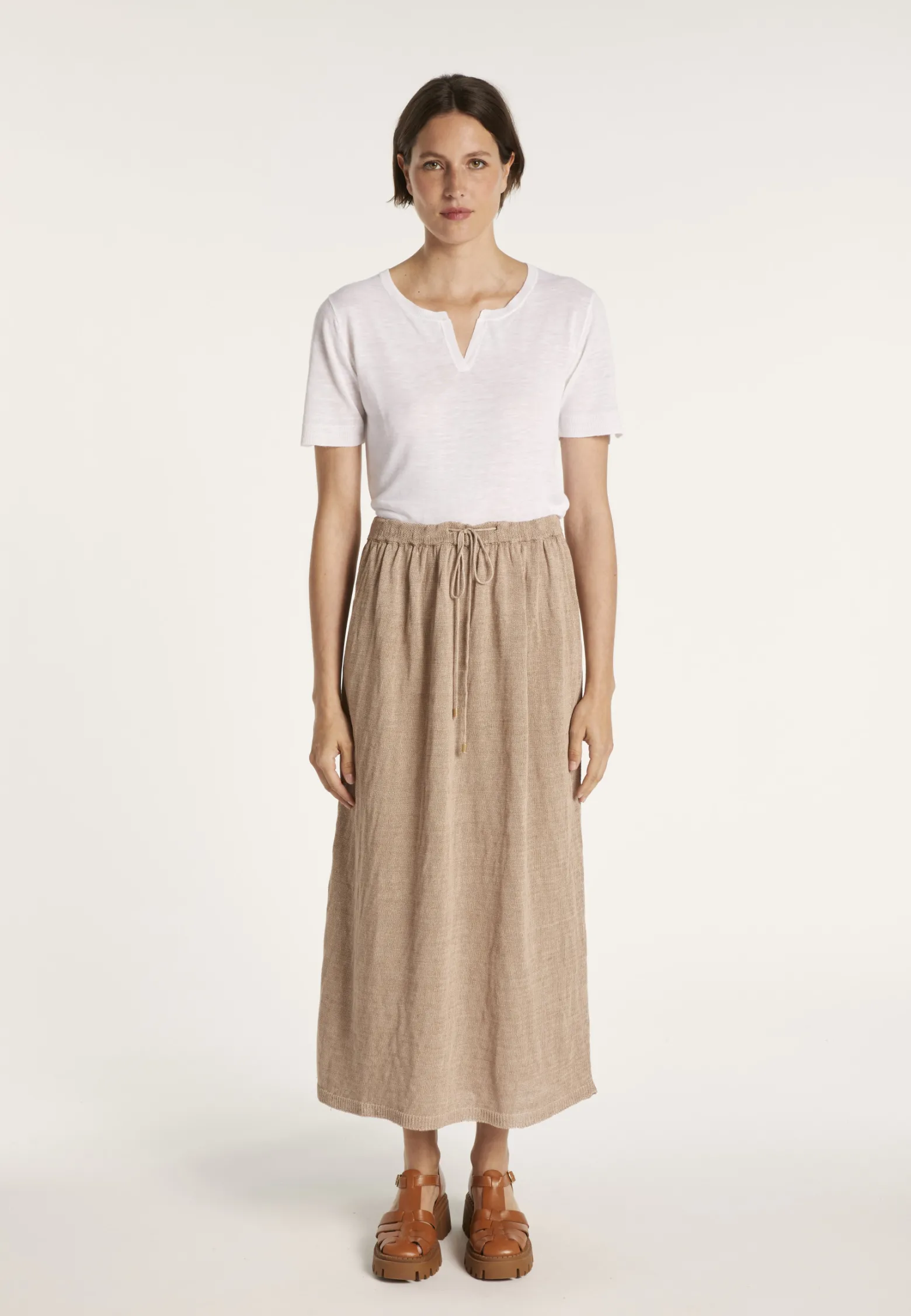 Montagut Long linen skirt - MAELY