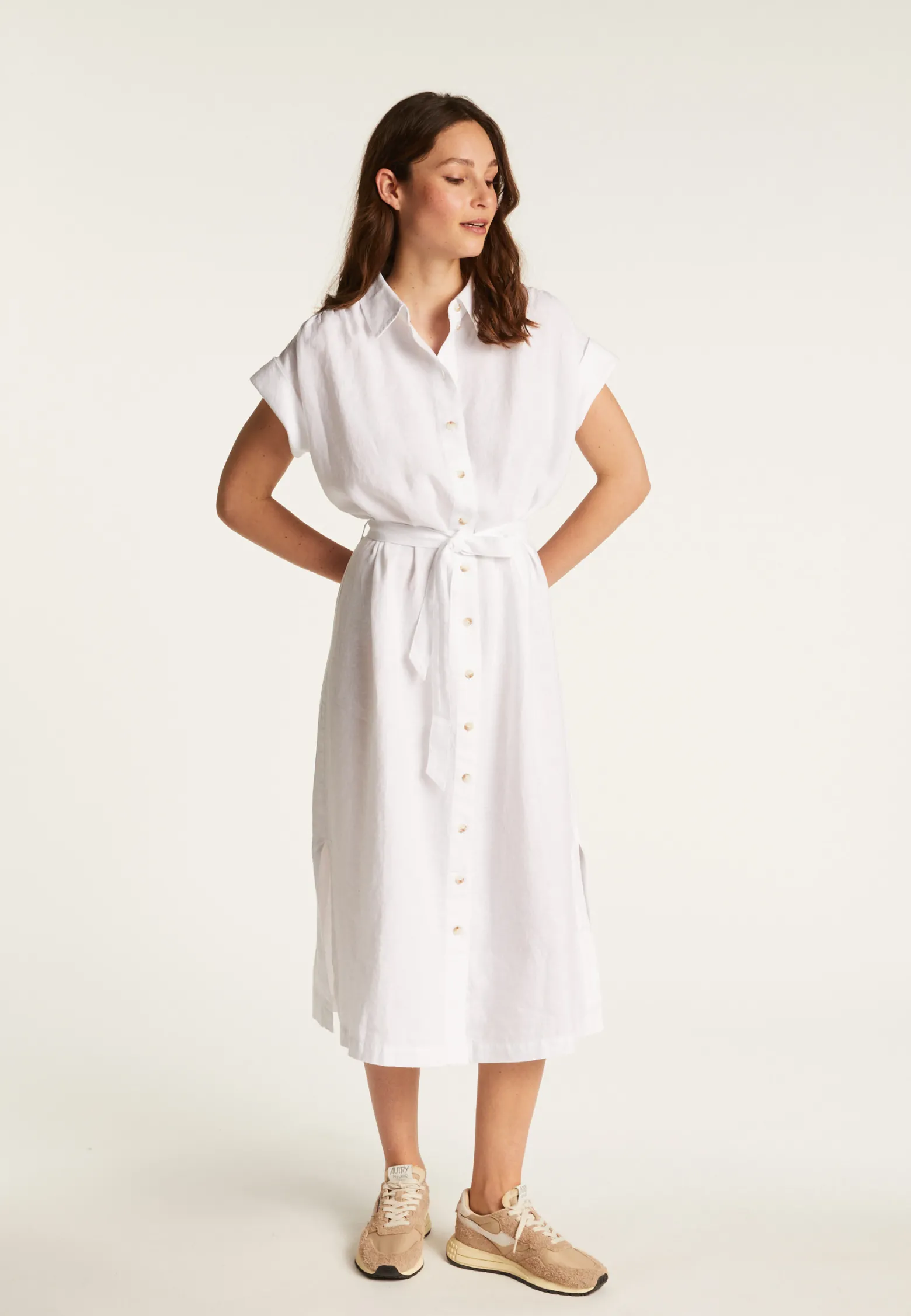 Montagut Long sleeve linen dress - Emy