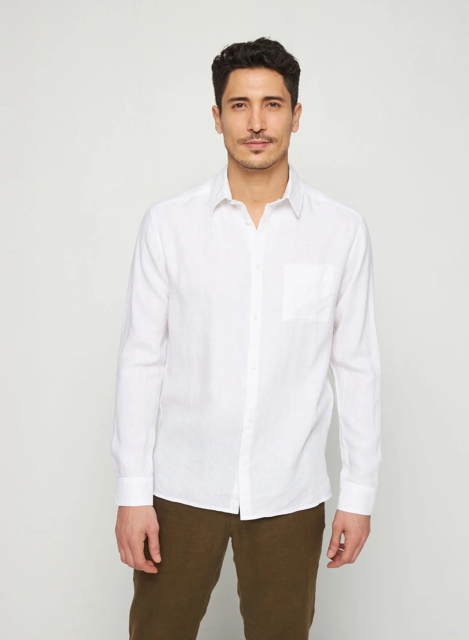 Montagut Long sleeve linen shirt - Robin
