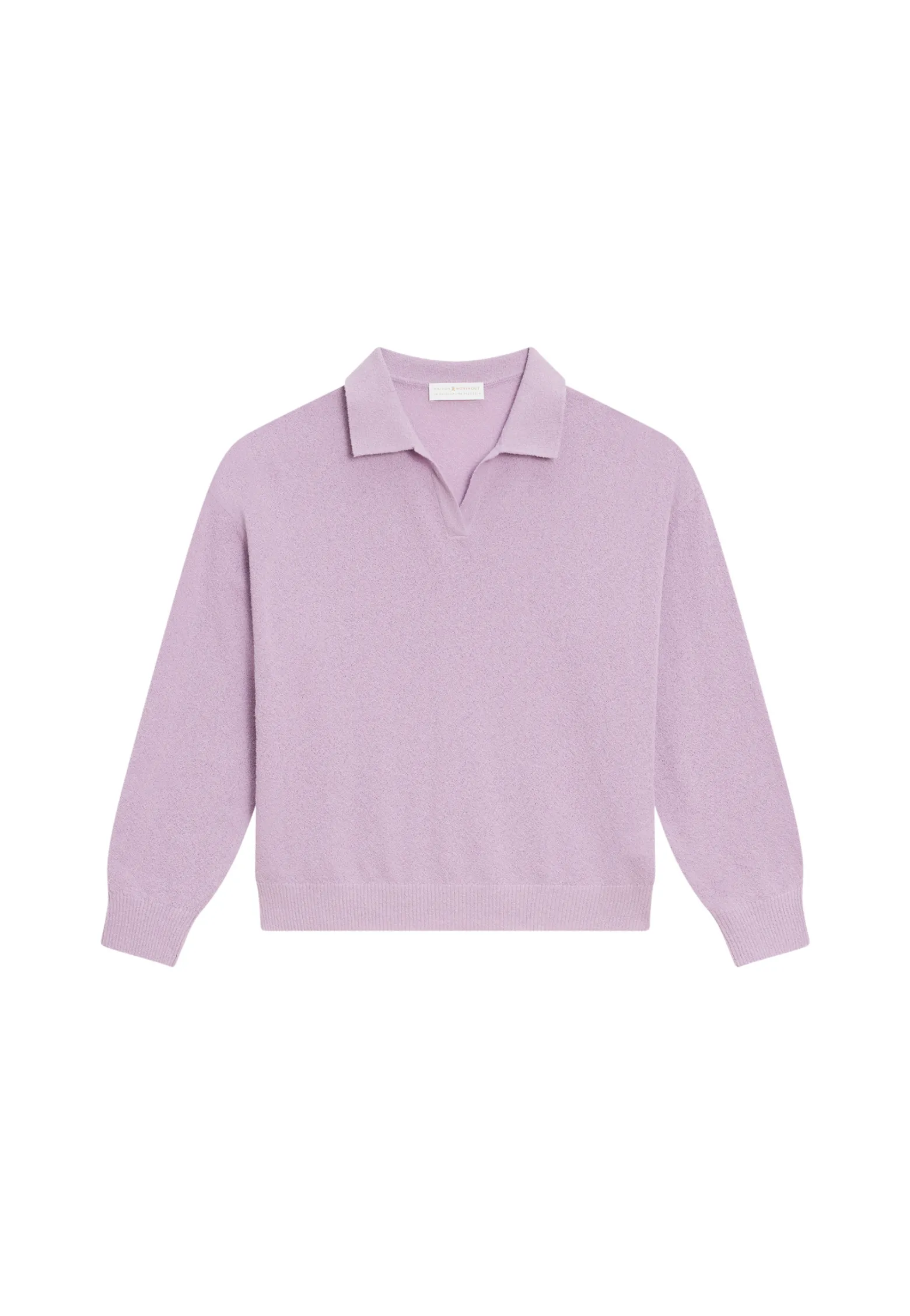 Montagut Long sleeve polo shirt in brushed cotton - Melvina