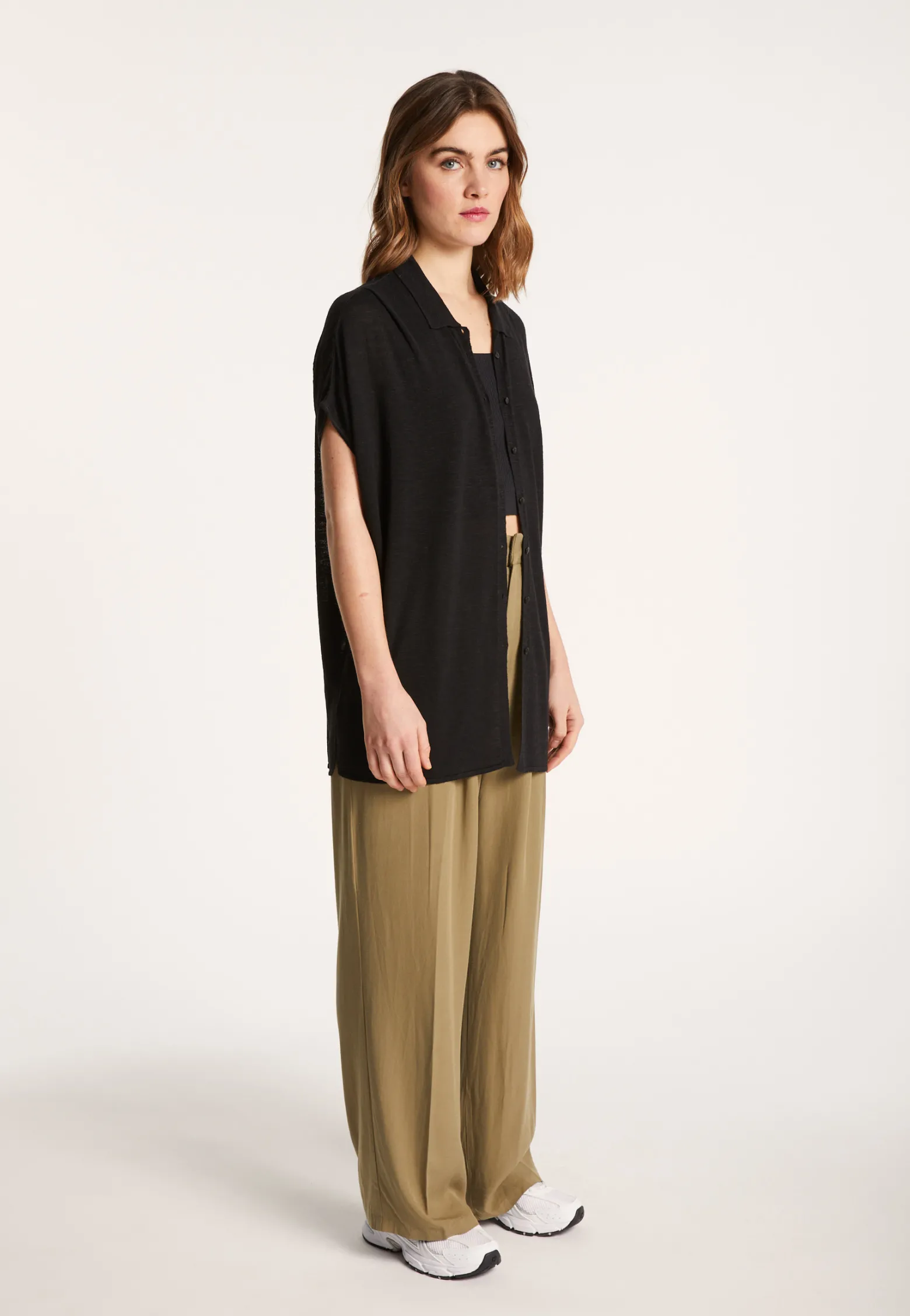 Montagut Long slub linen vest - Nora
