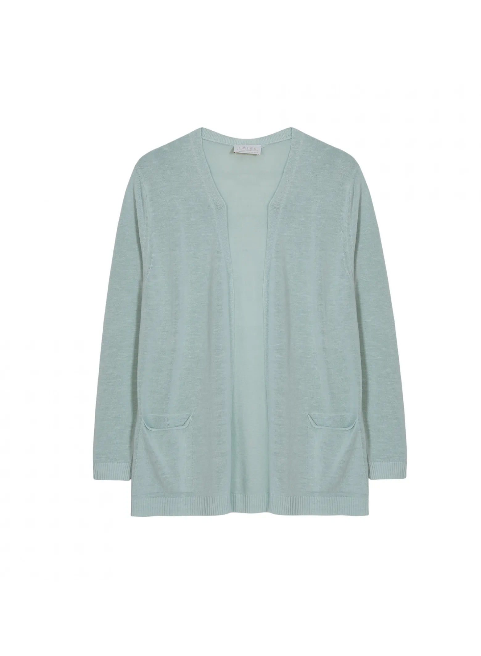 Montagut Long vest with pockets in flamed linen - Tabata
