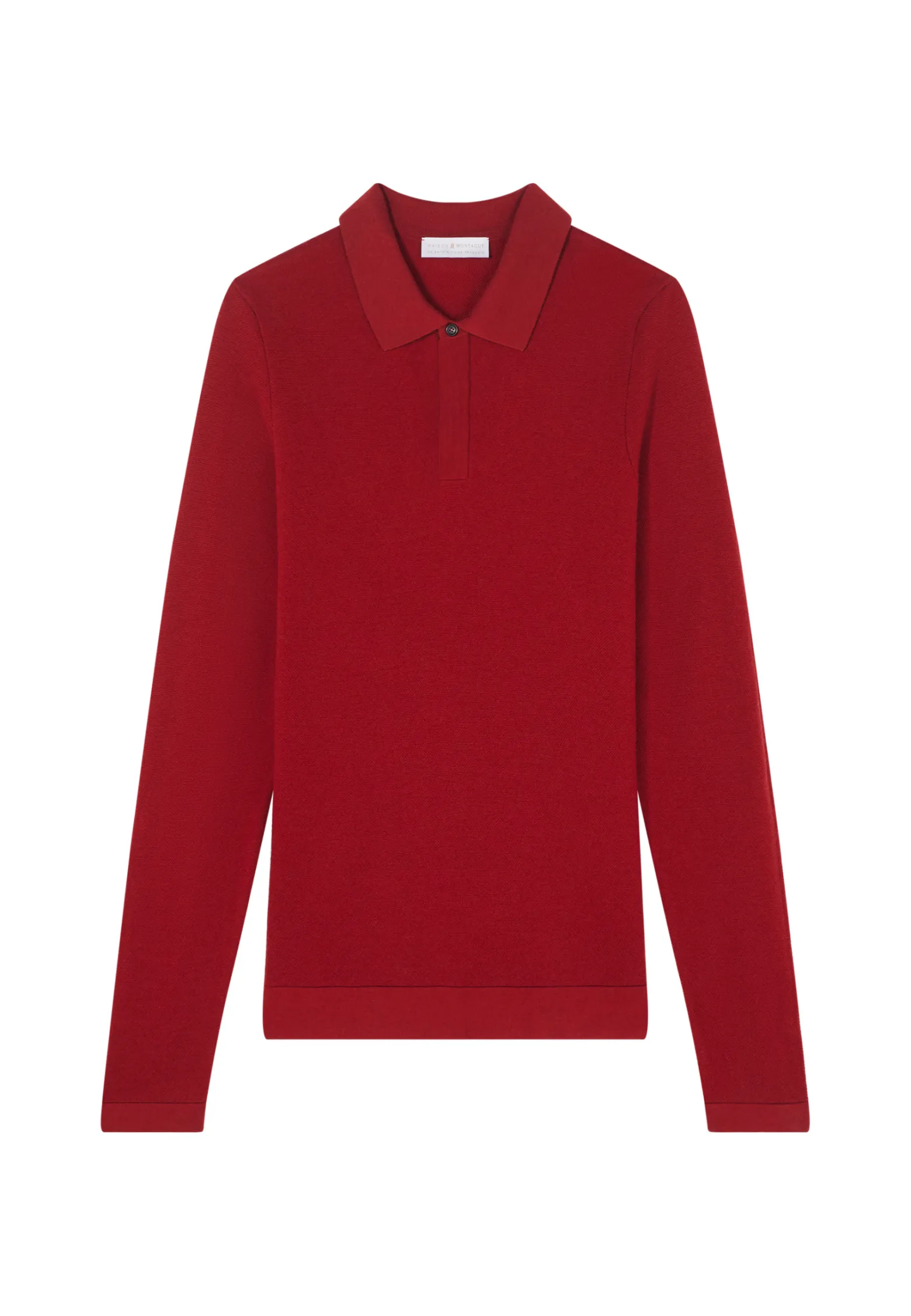 Montagut Long-sleeved polo shirt in merino wool - Sidney