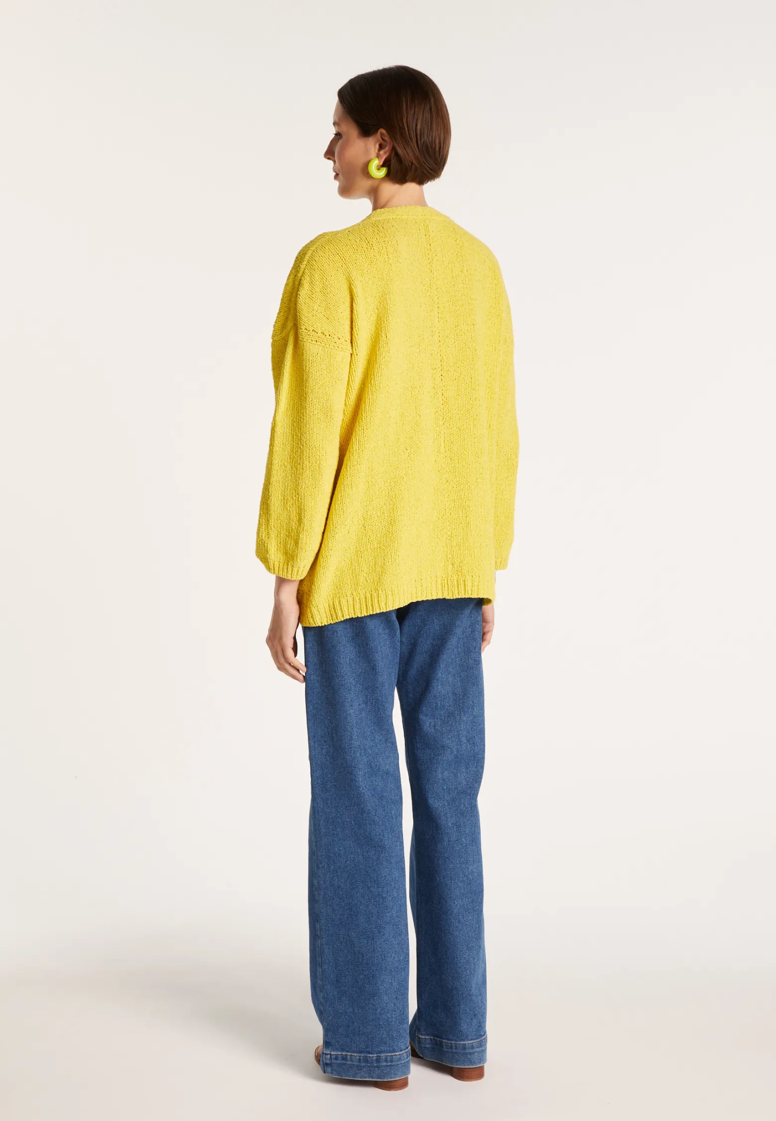Montagut Loose cardigan in cotton velvet - MOUNIA