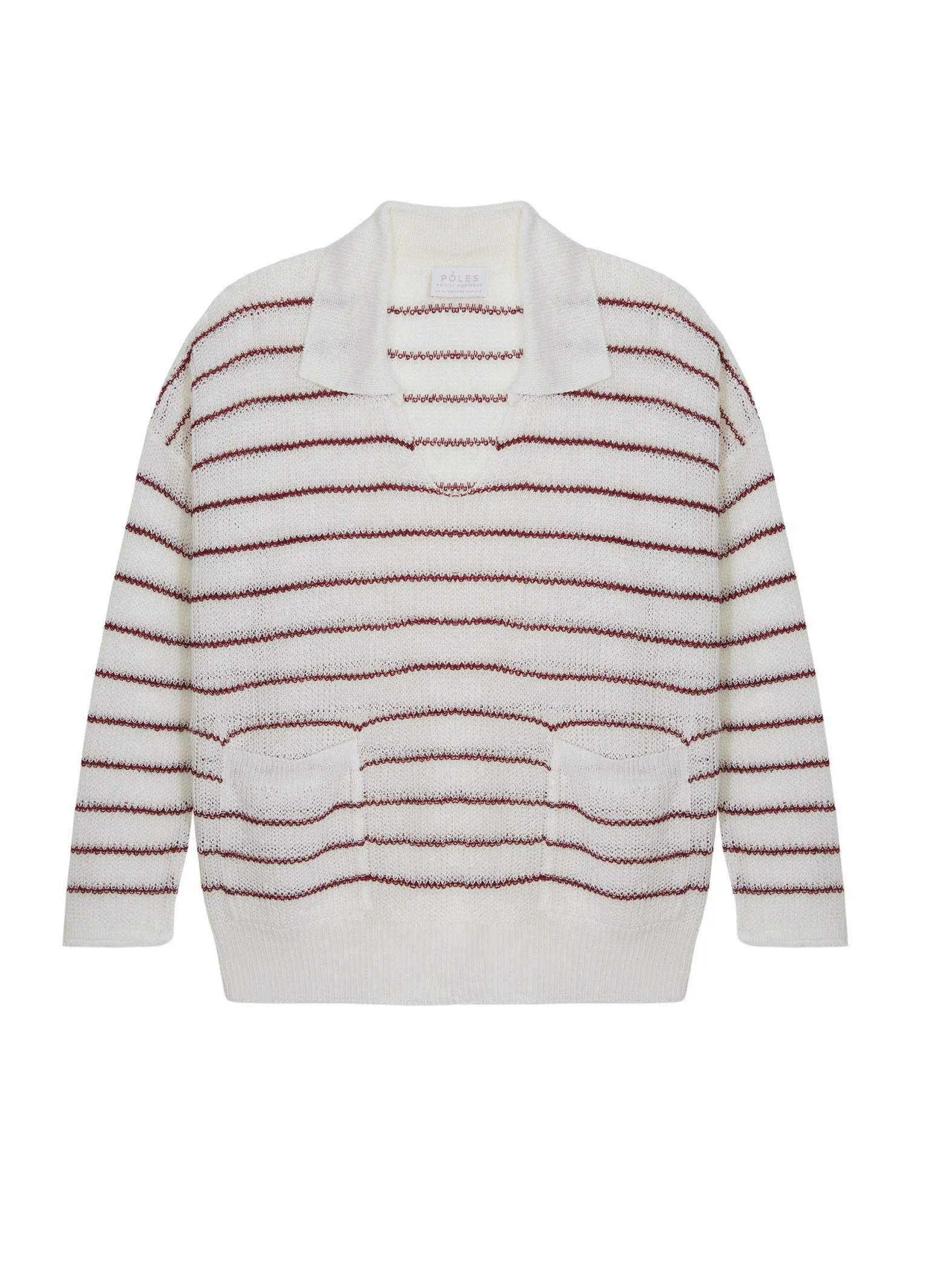 Montagut Loose linen polo neck sweater - Tiara