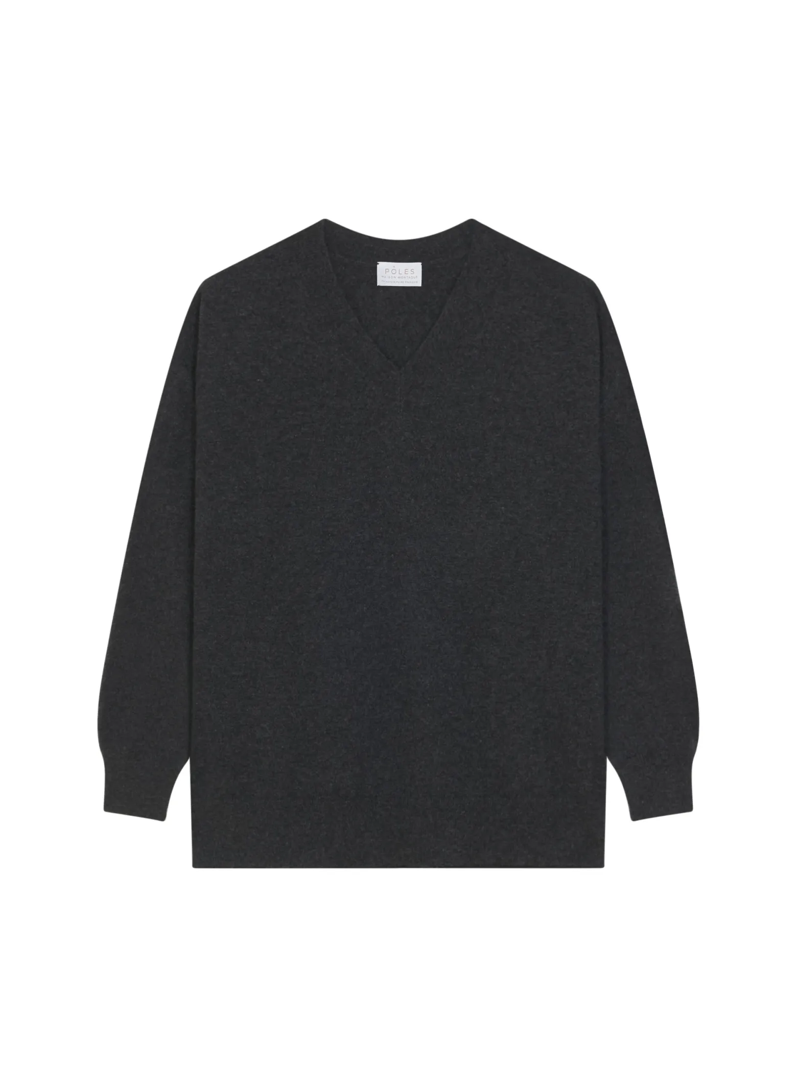 Montagut Loose sweater with V-neck slits in cashmere - Alienor