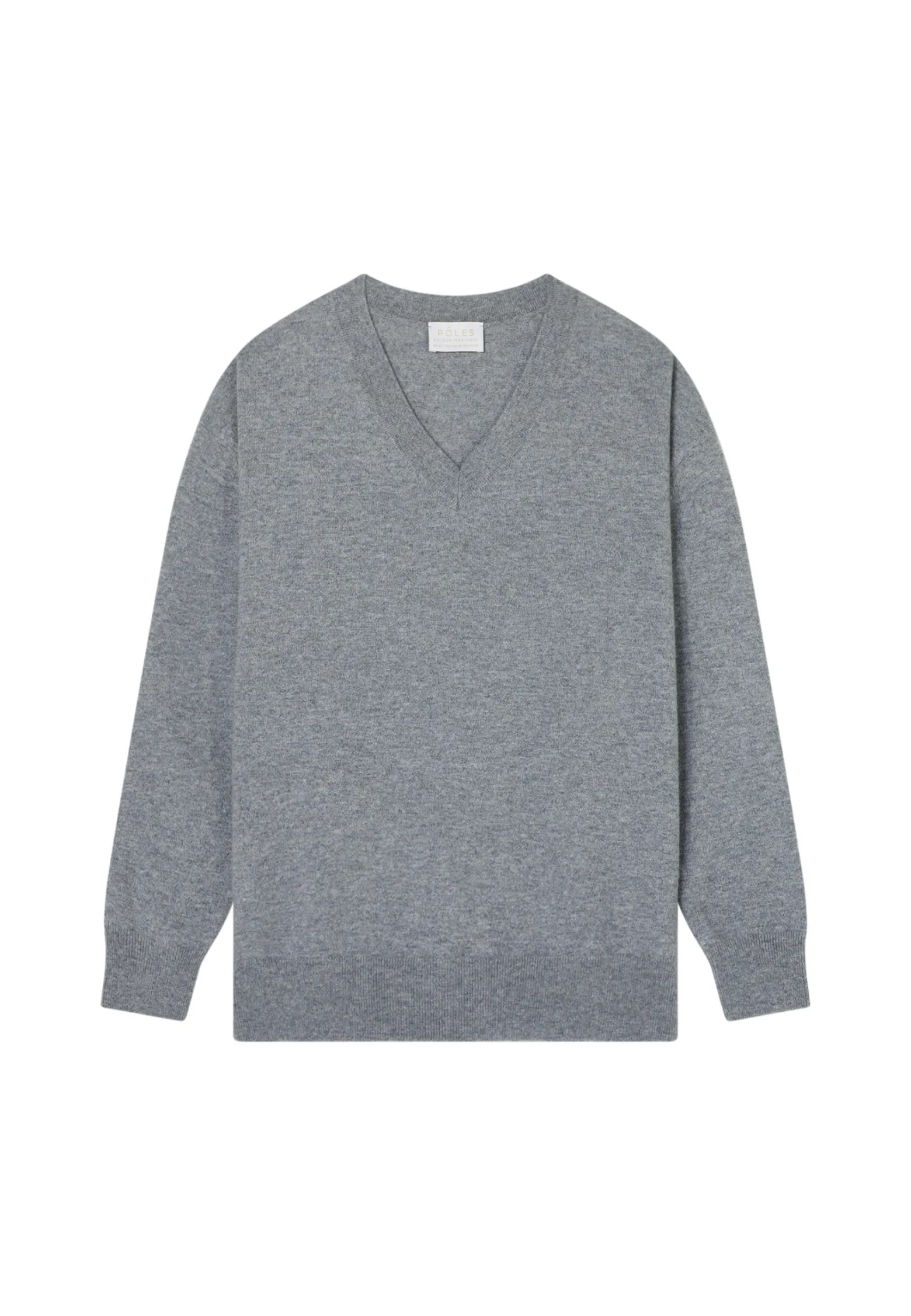 Montagut Loose sweater with V-neck slits in cashmere - Alienor