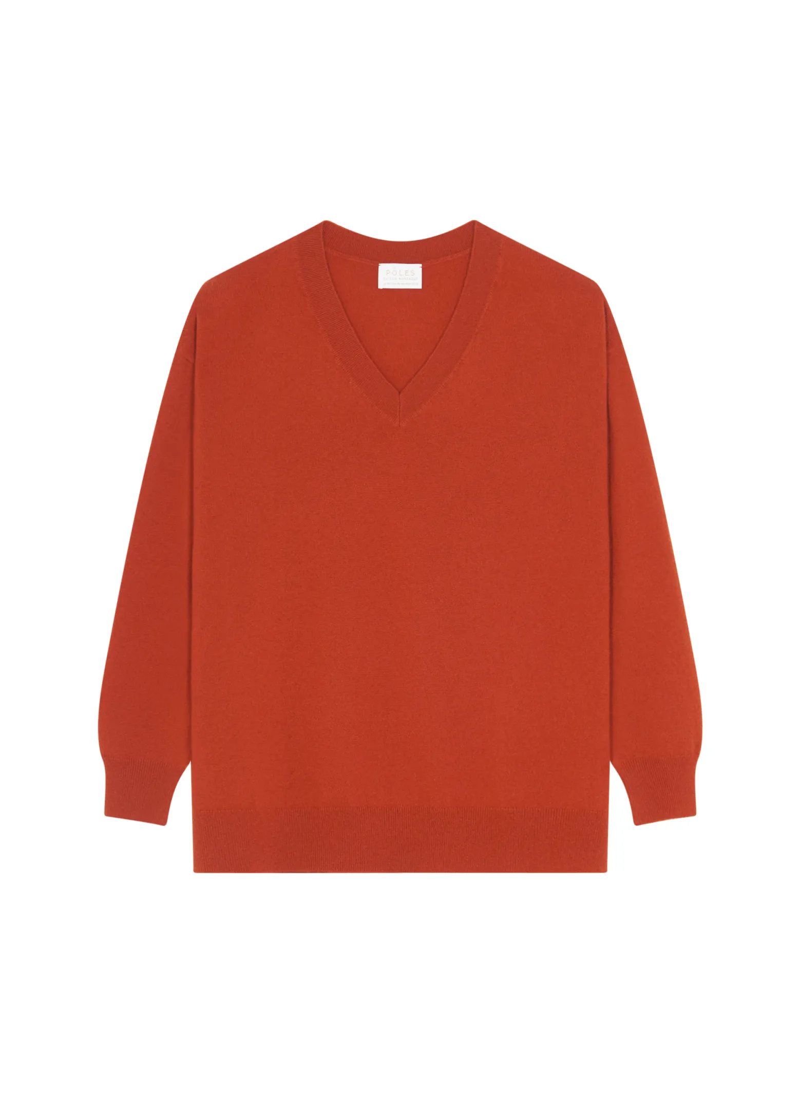 Montagut Loose sweater with V-neck slits in cashmere - Alienor