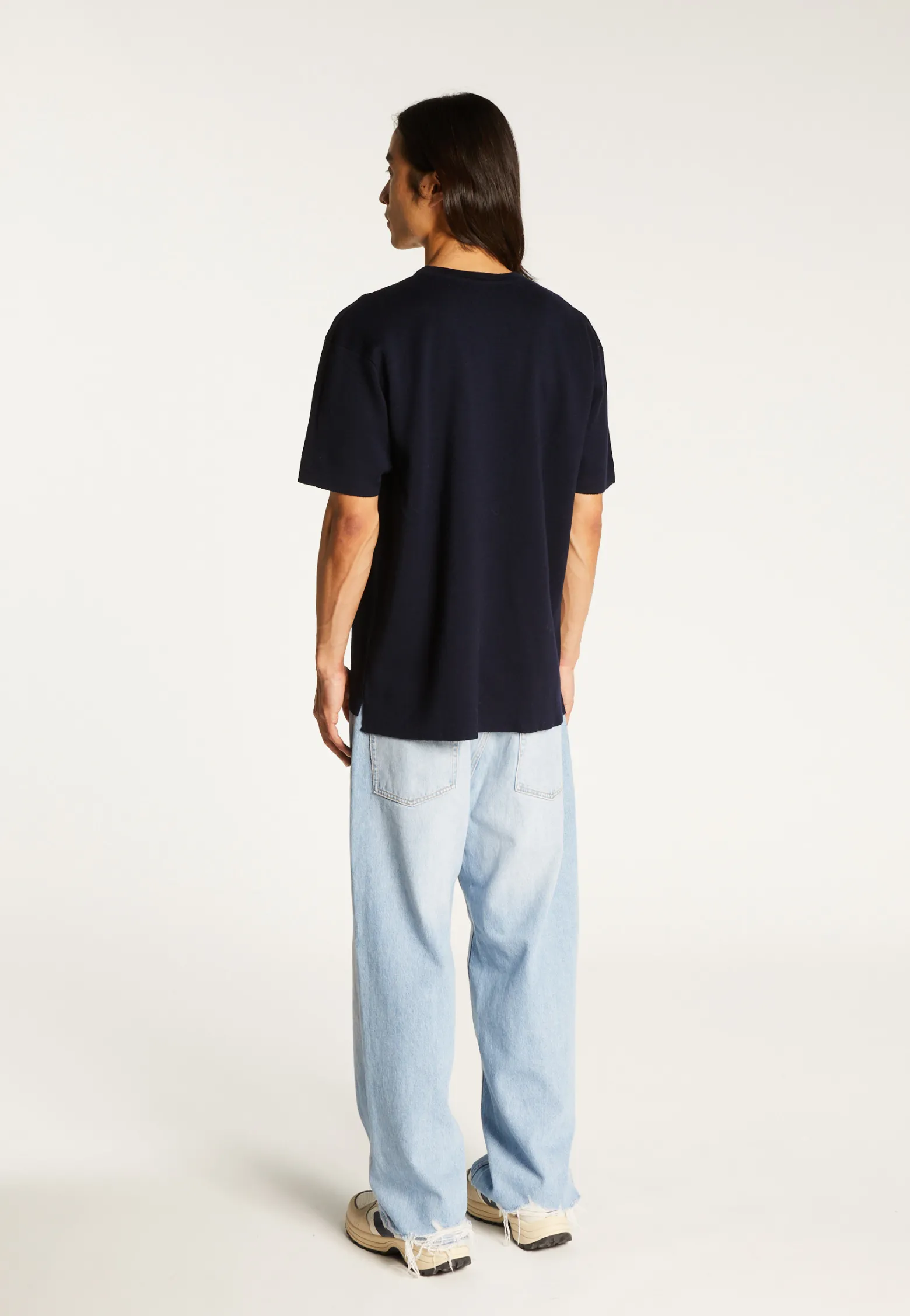 Montagut Loose t-shirt with pocket in merino wool - Florentin