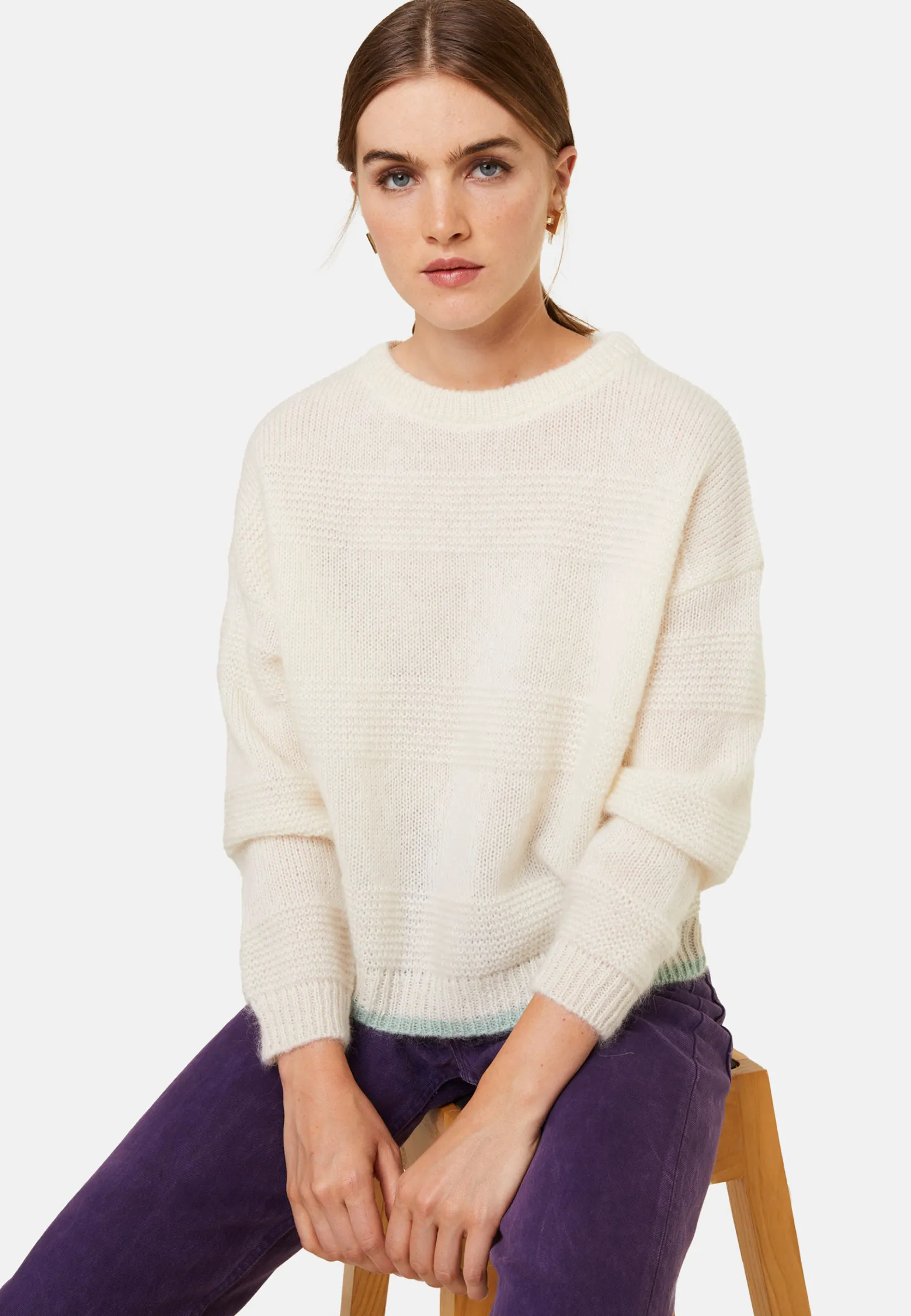 Montagut Loose two-tone mohair sweater - Gaby