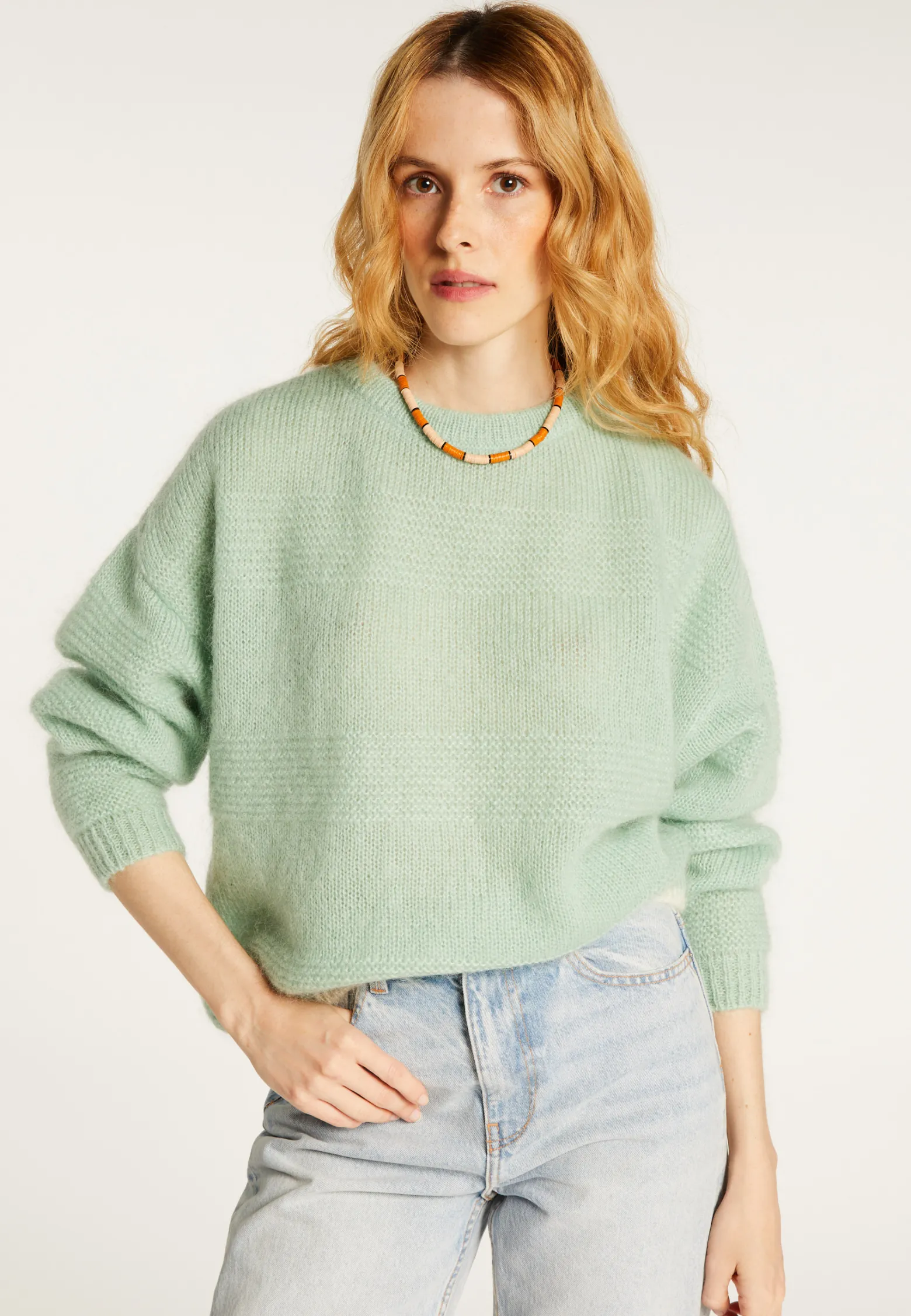Montagut Loose two-tone mohair sweater - Gaby