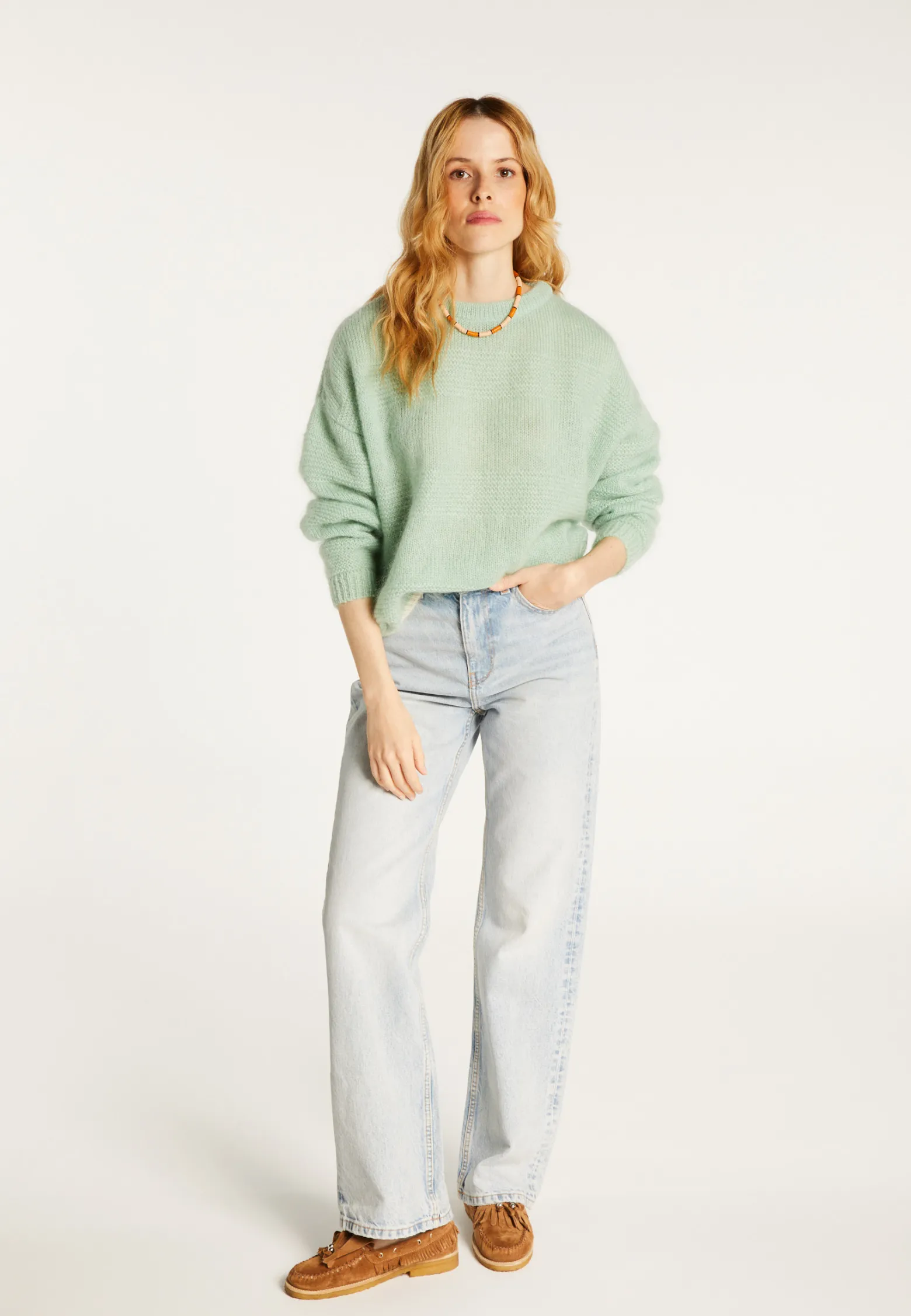 Montagut Loose two-tone mohair sweater - Gaby