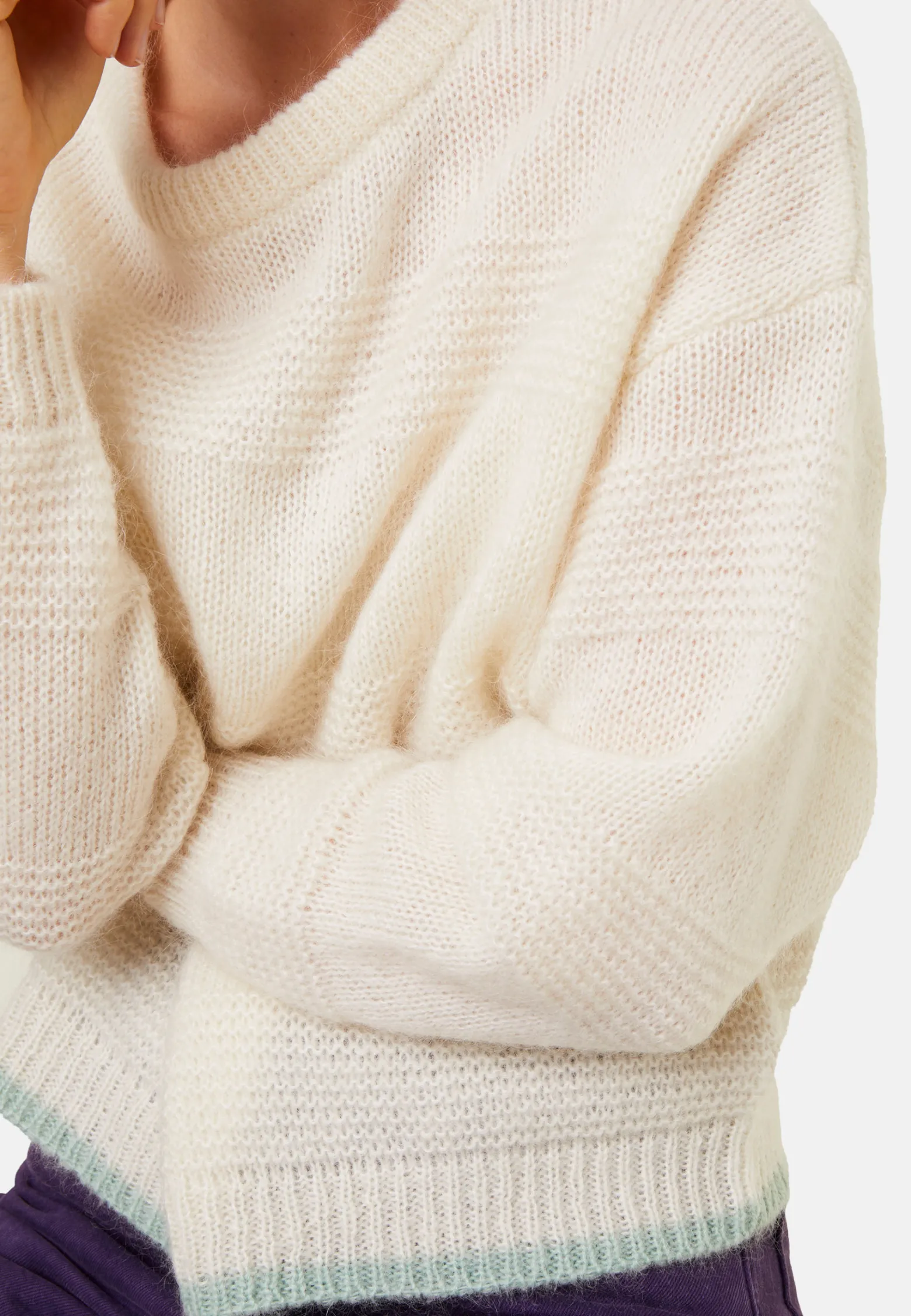 Montagut Loose two-tone mohair sweater - Gaby