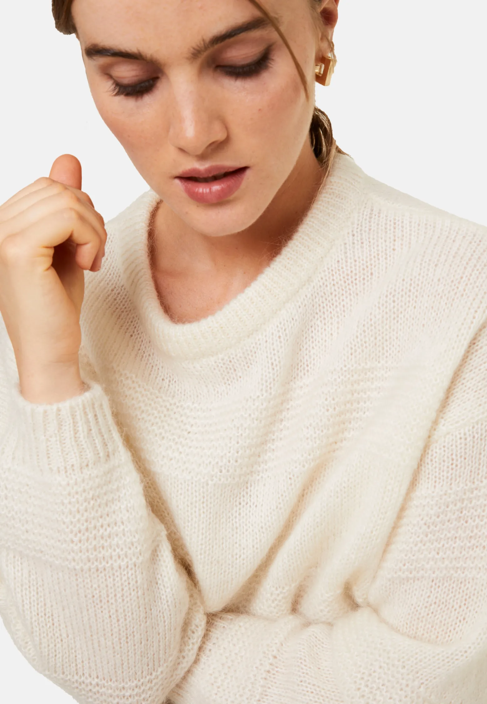 Montagut Loose two-tone mohair sweater - Gaby