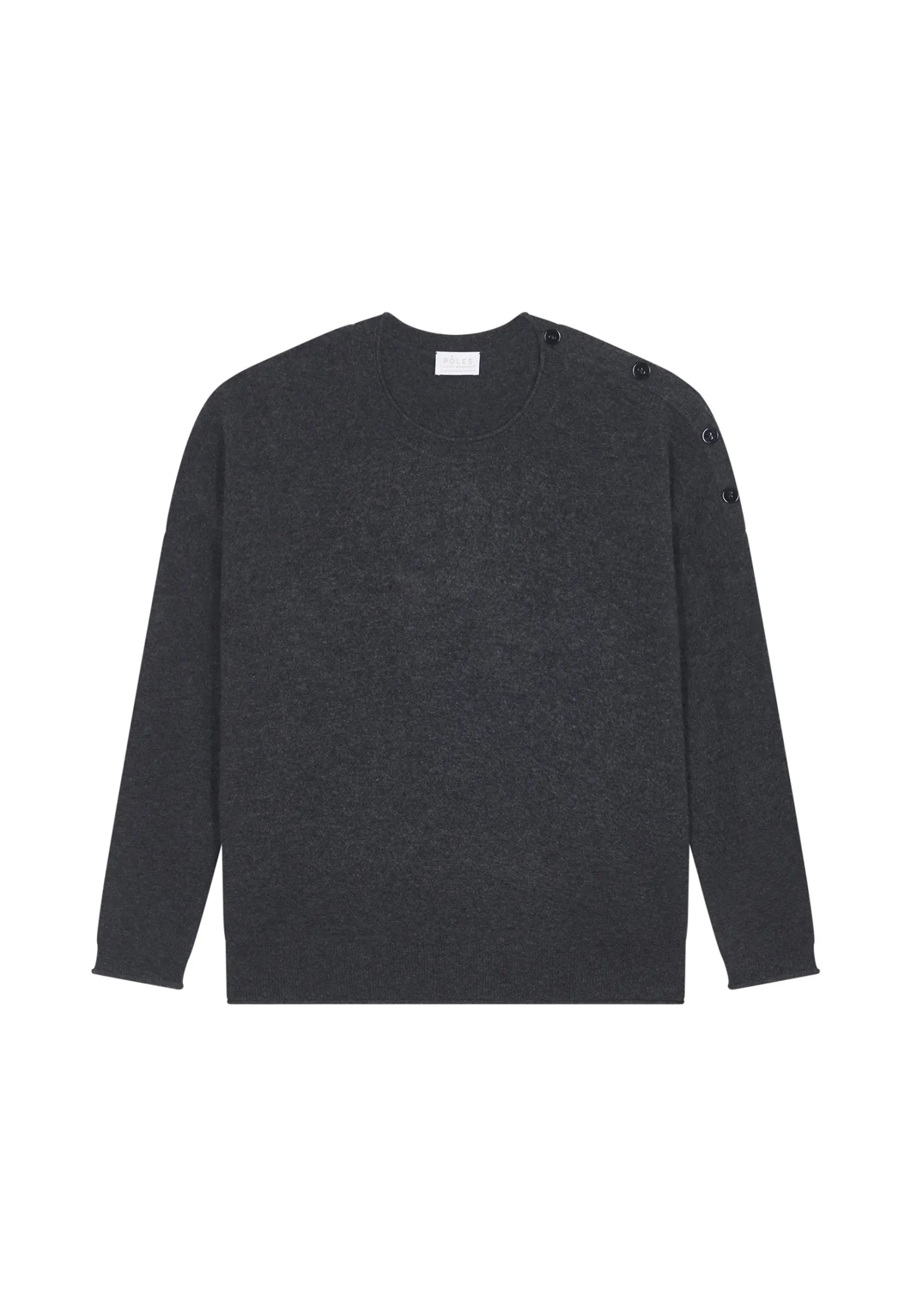 Montagut Loose-fit buttoned cashmere round-neck sweater - Acene