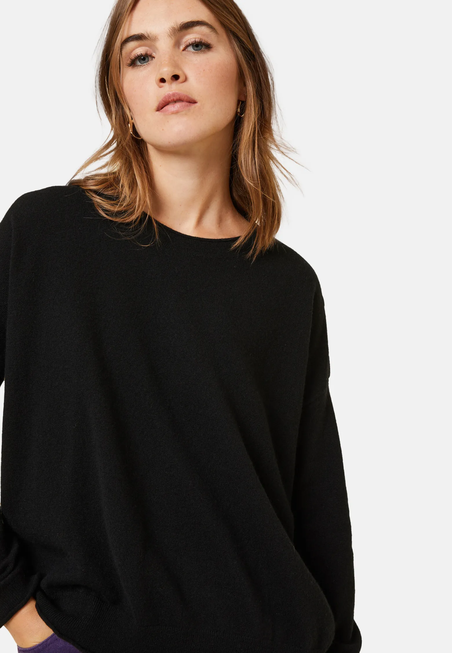 Montagut Loose-fit buttoned cashmere round-neck sweater - Acene