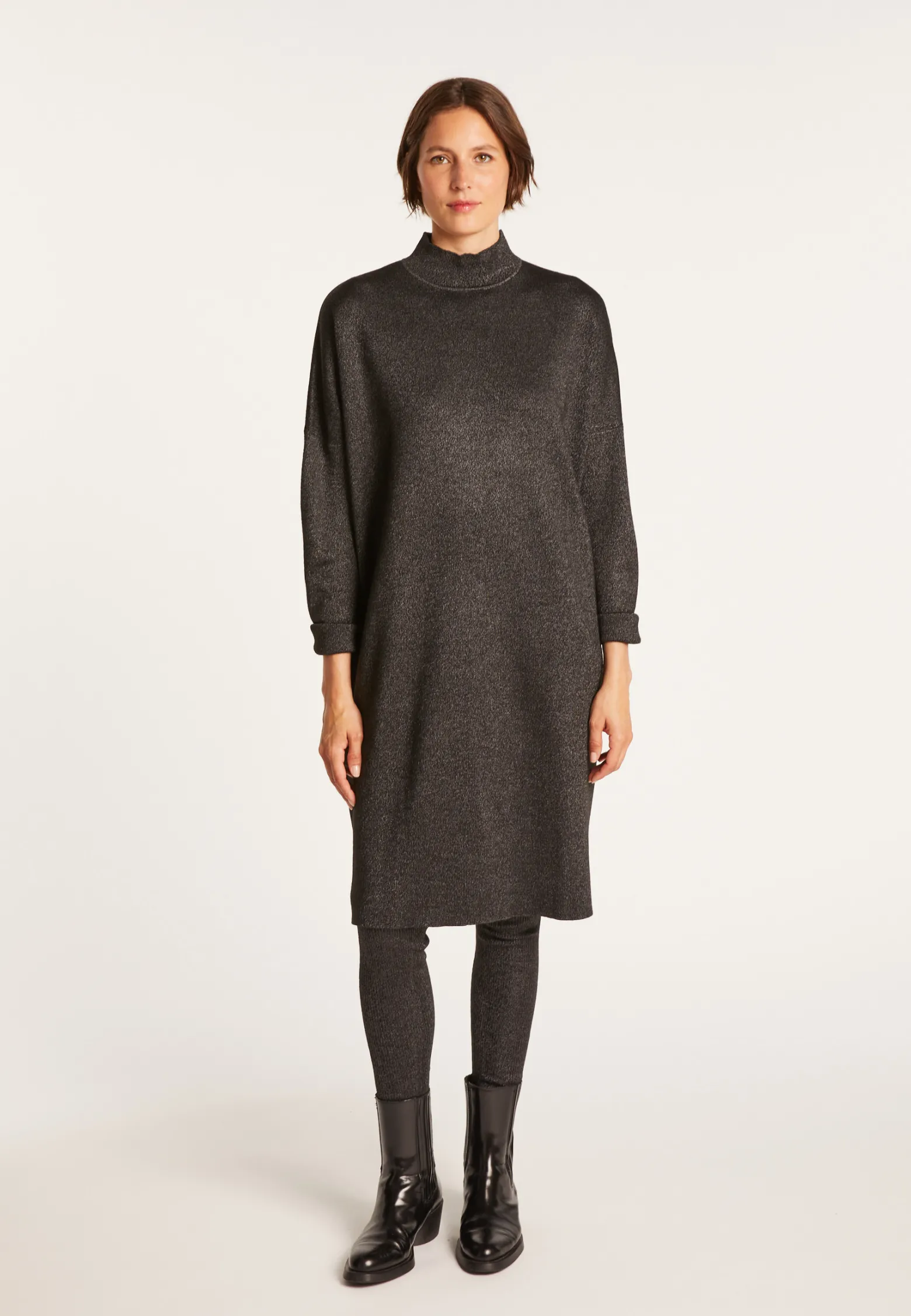 Montagut Loose-fit dress with high-neck — Grazia