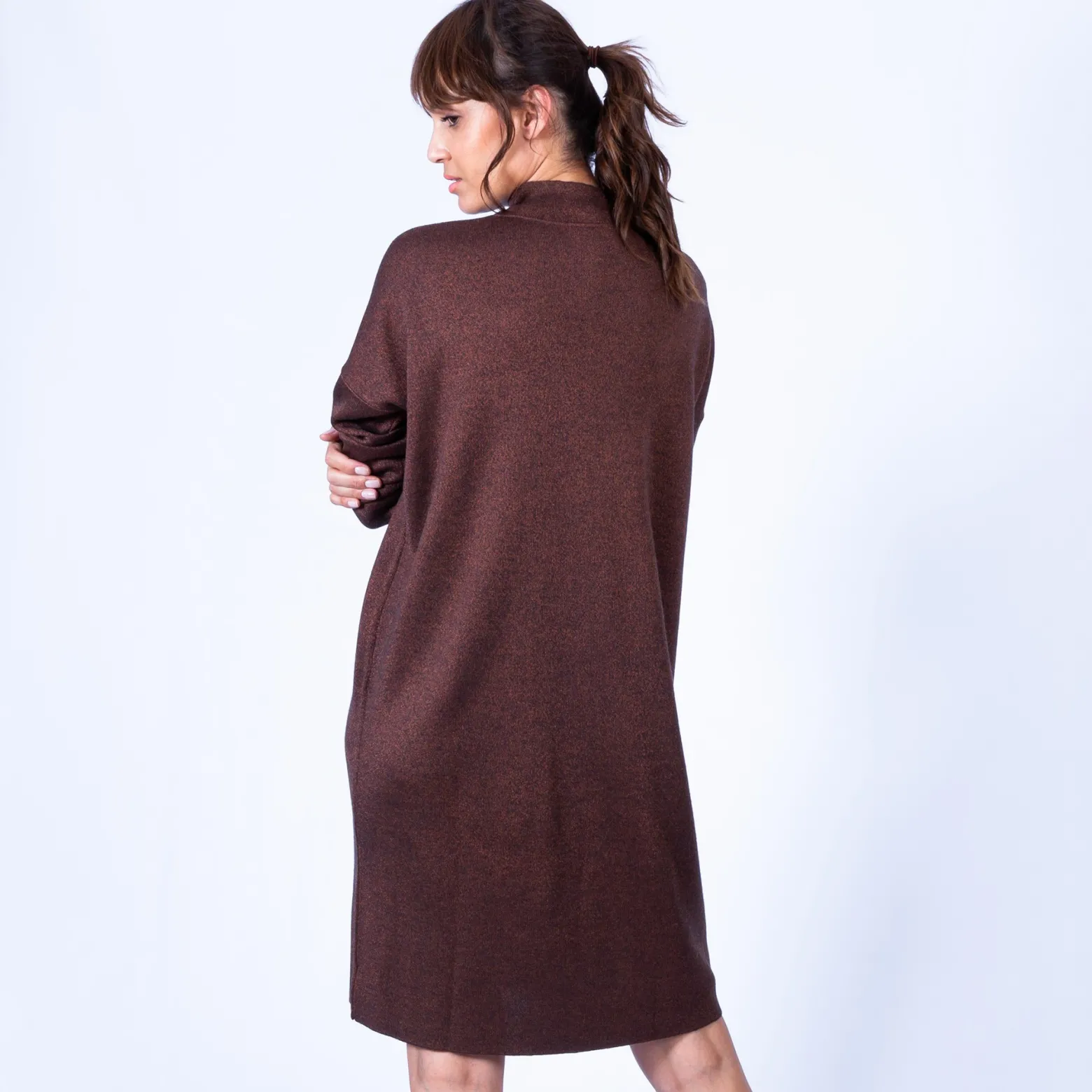 Montagut Loose-fit dress with high-neck — Grazia