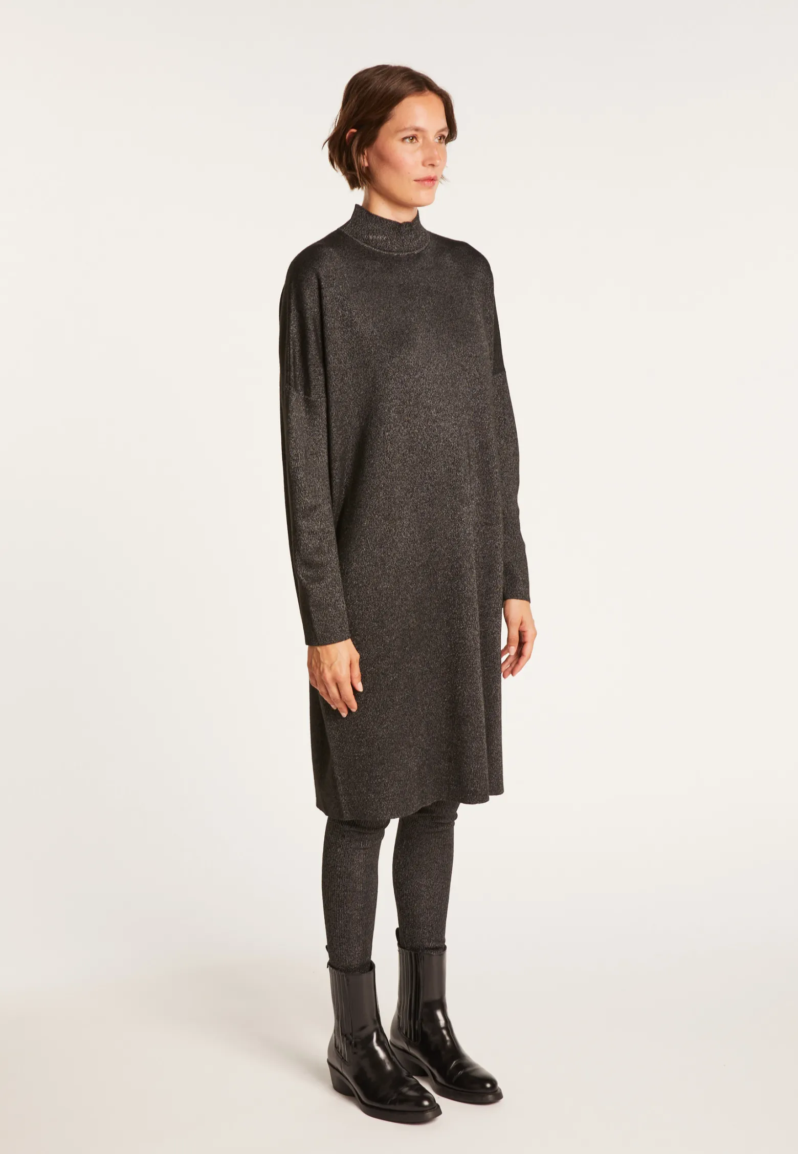 Montagut Loose-fit dress with high-neck — Grazia