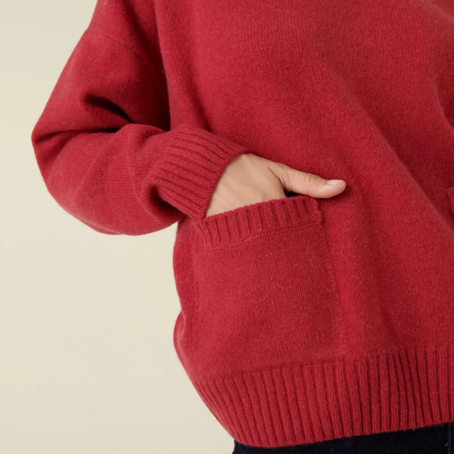 Montagut Loose-fit recycled cashmere sweater with pockets - Davina