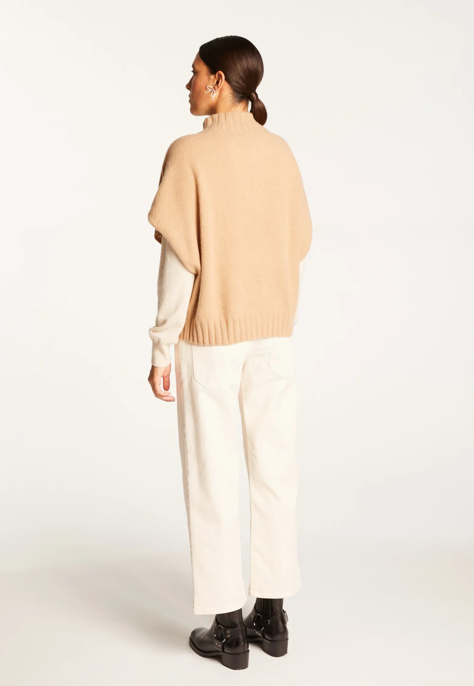 Montagut Loose-fit short-sleeved cashmere sweater - Virginia