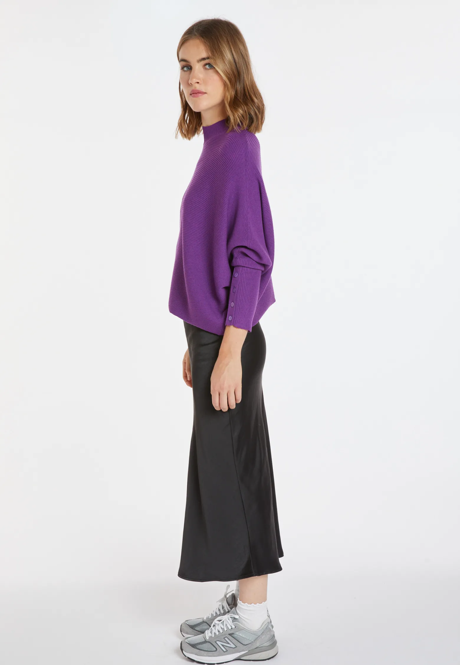 Montagut Loose-fitting high-neck wool blend sweater - Caly