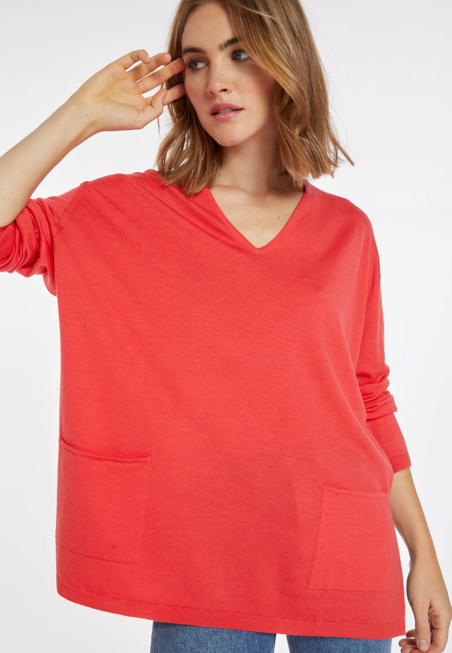 Montagut Loose-fitting merino wool sweater with pockets - Albertine