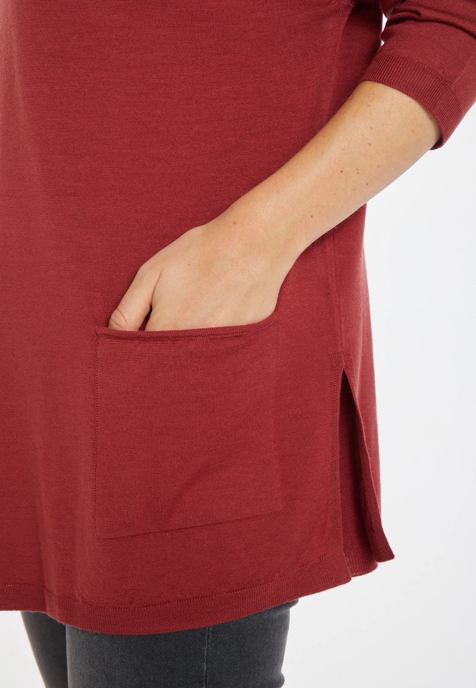 Montagut Loose-fitting merino wool sweater with pockets - Albertine