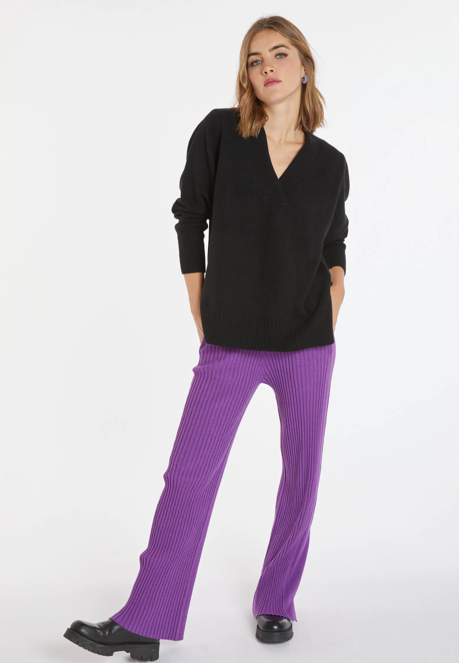 Montagut Loose-fitting V-neck cashmere and wool sweater - Chloé