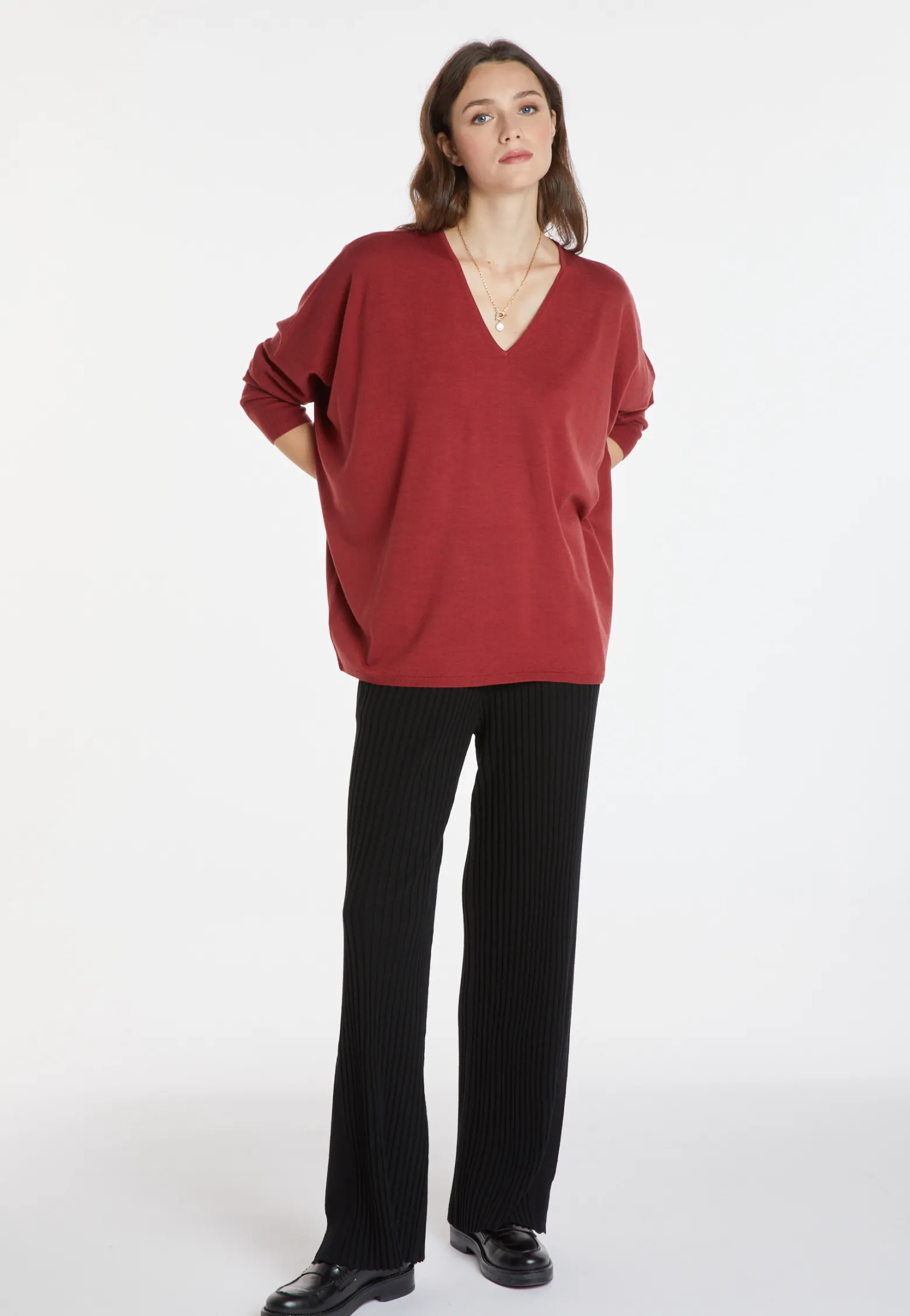 Montagut Merino wool bat-sleeve sweater - Boxe