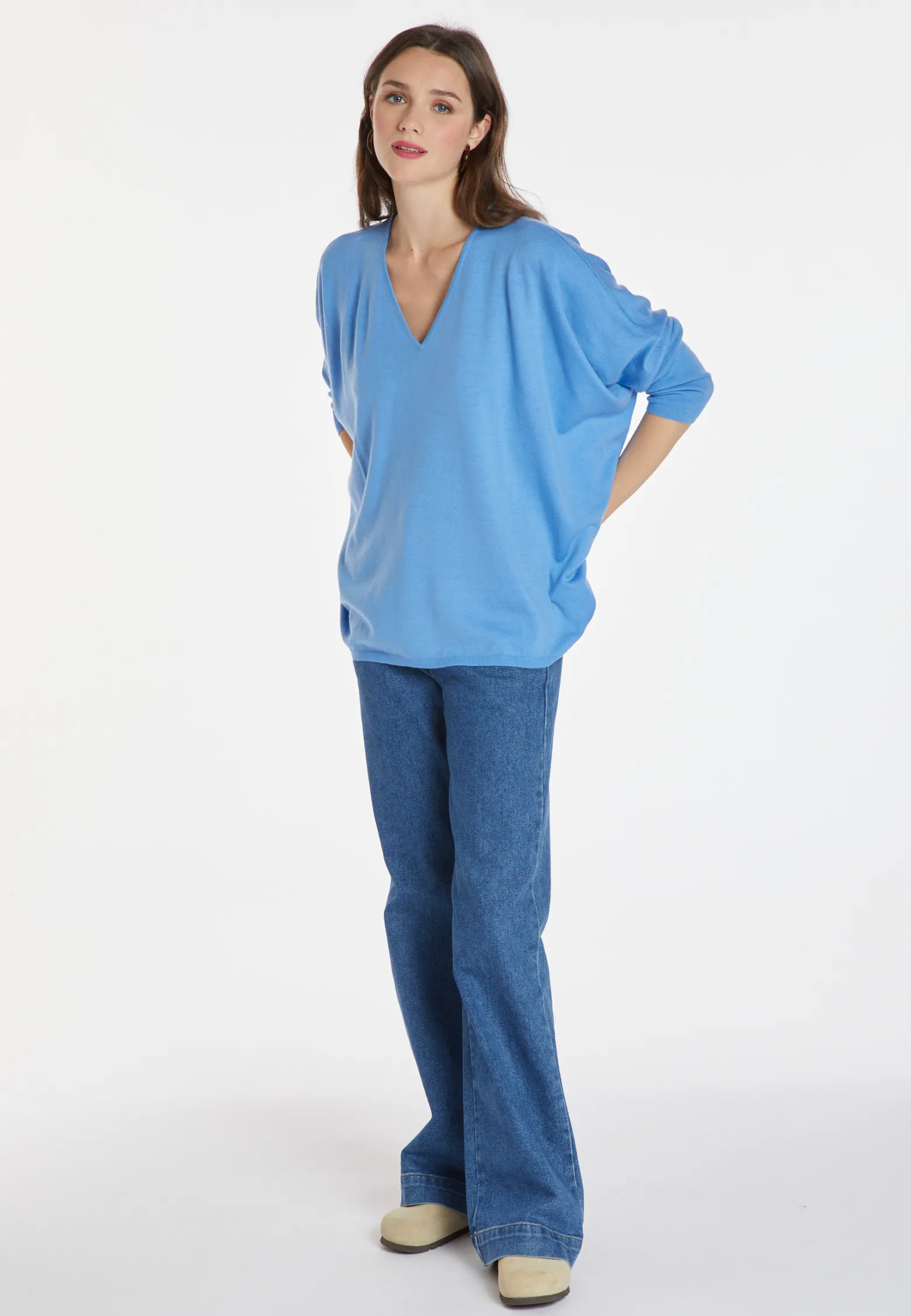 Montagut Merino wool bat-sleeve sweater - Boxe