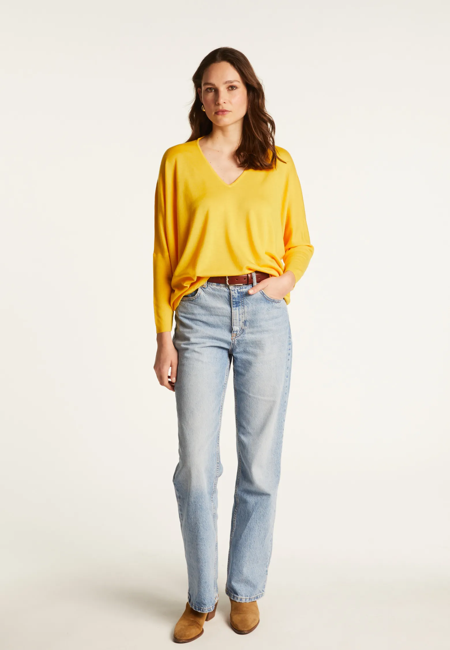 Montagut Merino wool bat-sleeve sweater - Boxe