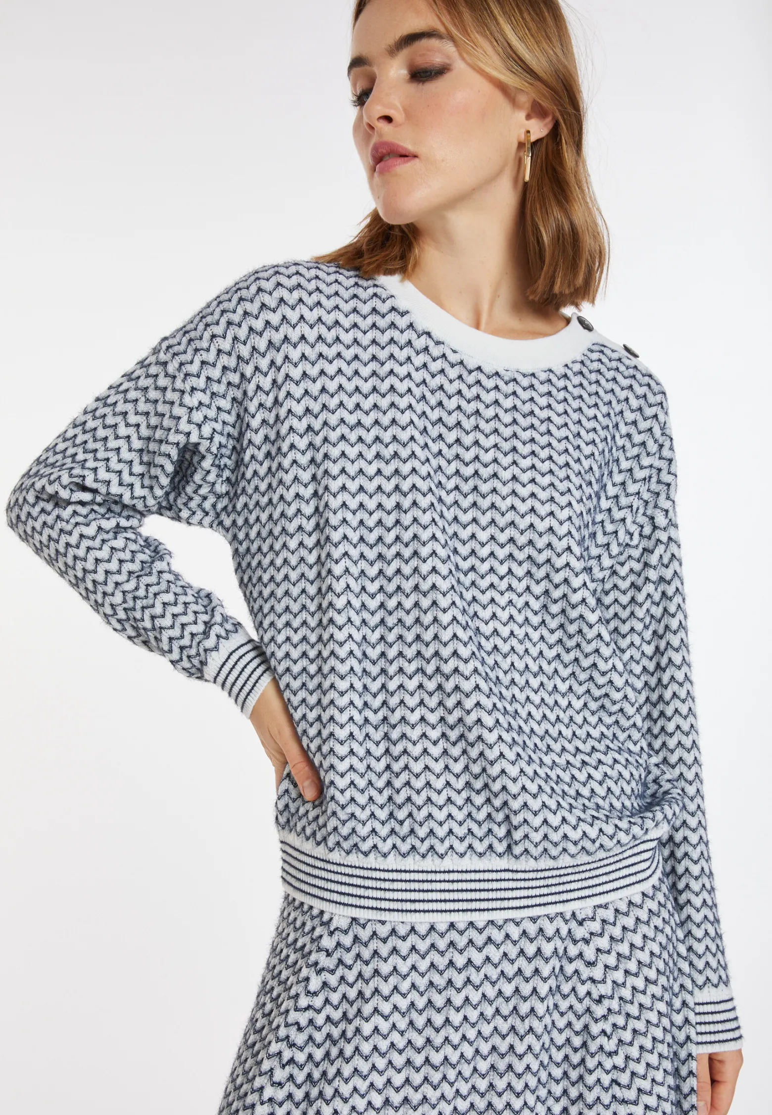 Montagut Merino wool chevron sweater - Coralise