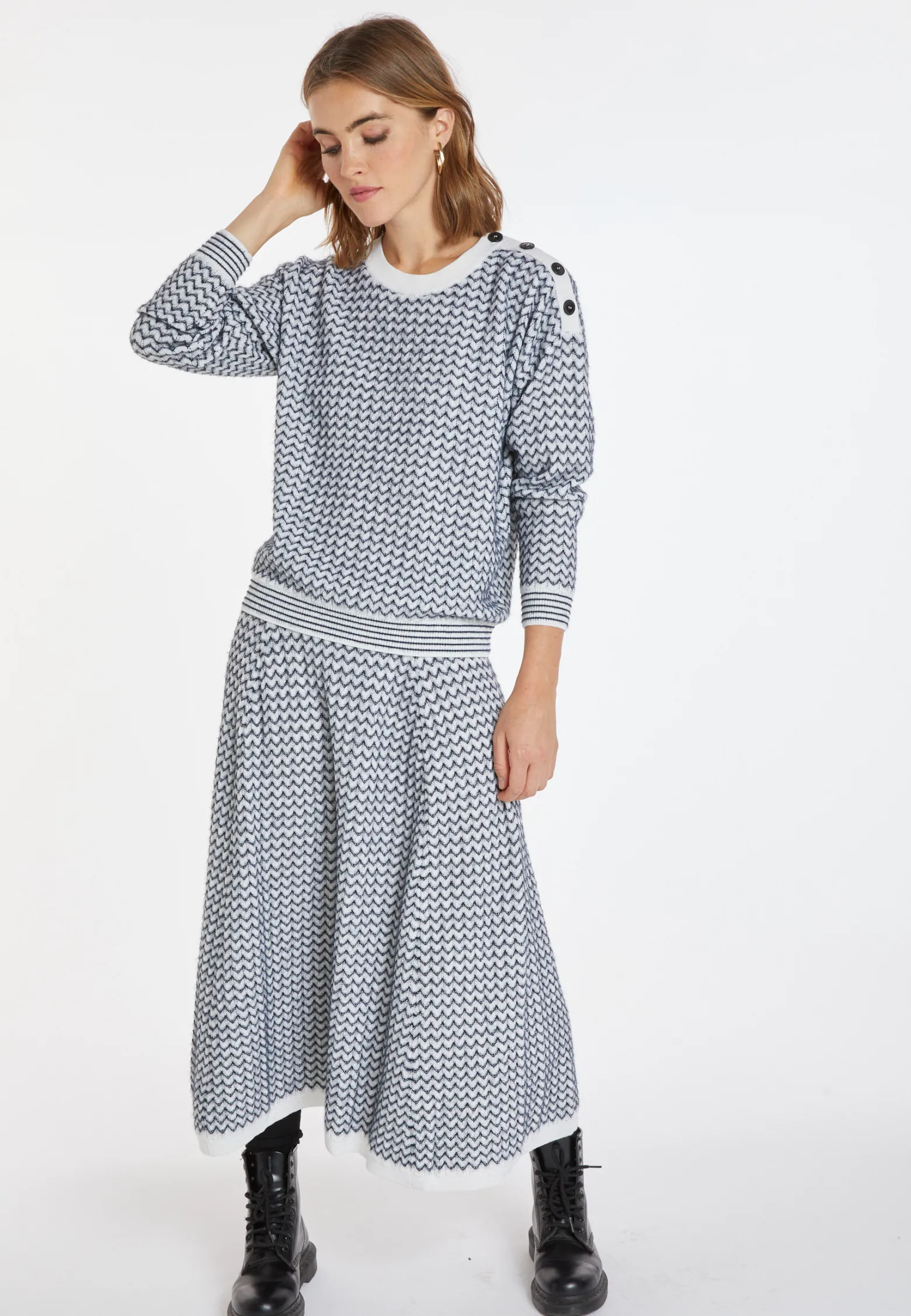 Montagut Merino wool chevron sweater - Coralise
