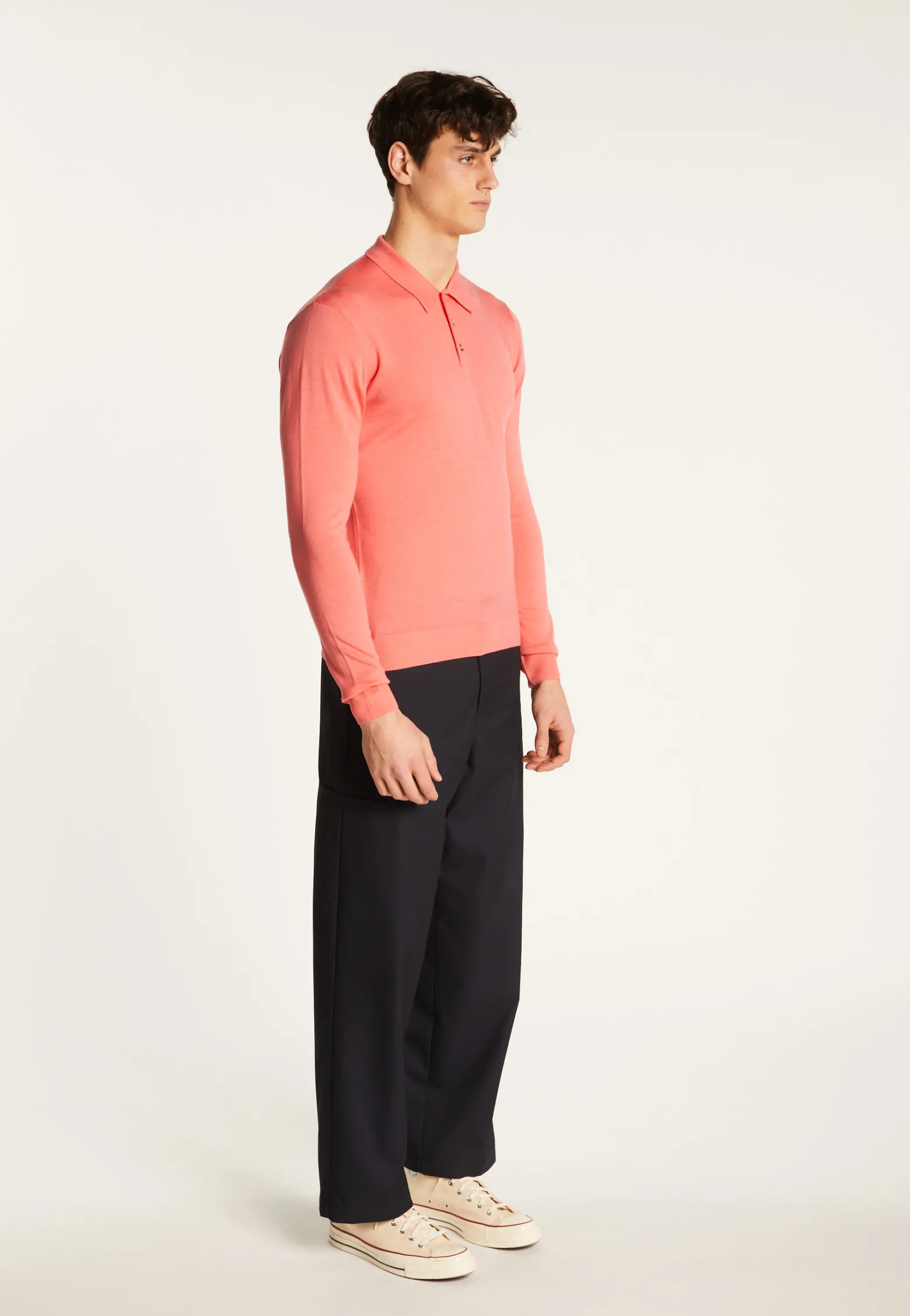 Montagut Merino wool long sleeve polo shirt - Eni