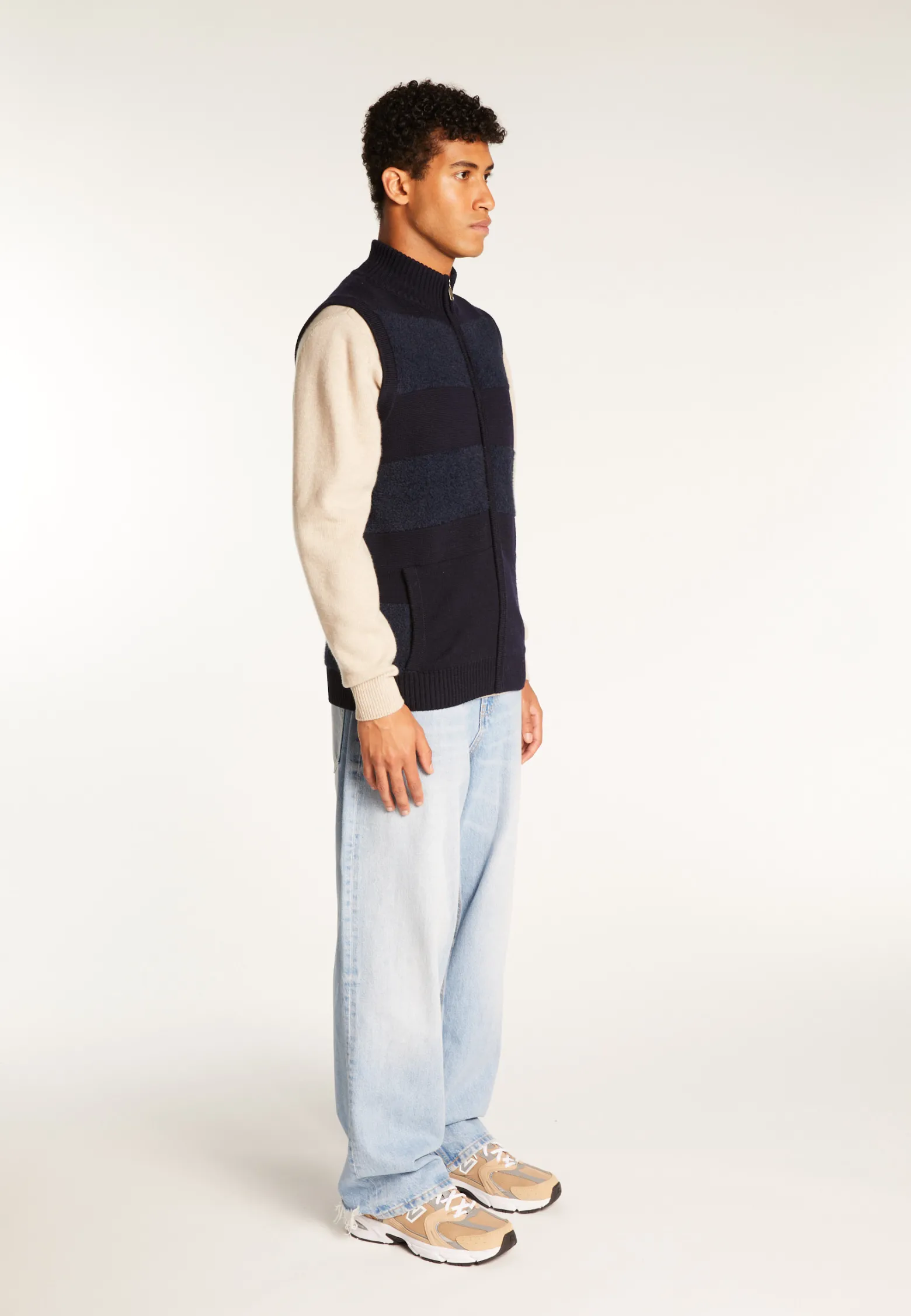 Montagut Merino wool sleeveless jacket - Teddy
