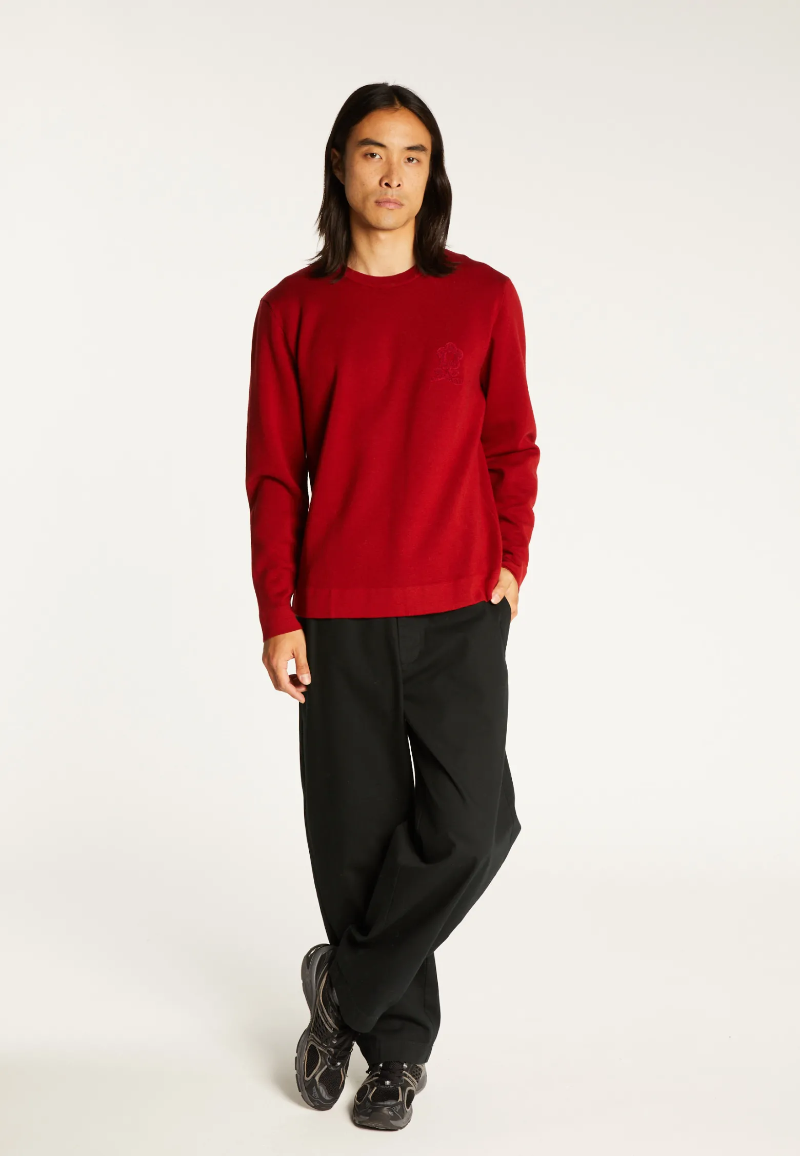 Montagut Merino wool sweater with logo - Santi