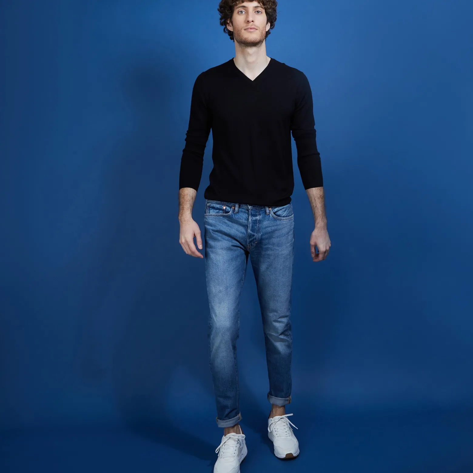 Montagut Merino wool V-neck sweater - Elmo