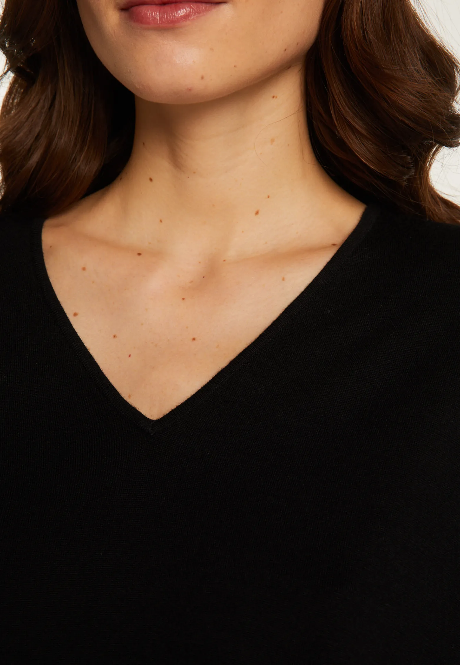 Montagut Merino wool V-neck sweater - Boxe