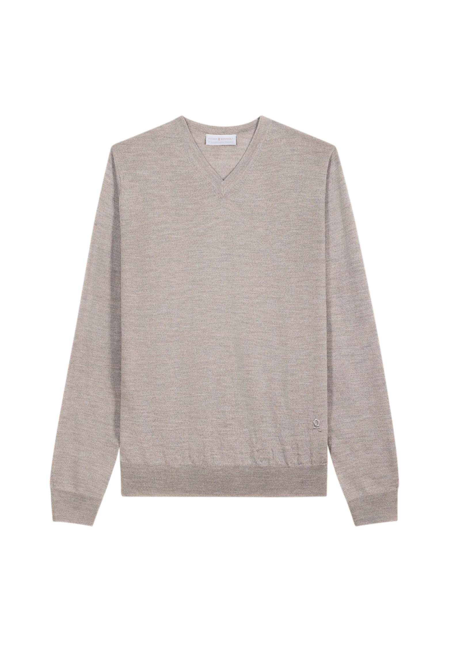 Montagut Merino Wool V-Neck Sweater - Elmo