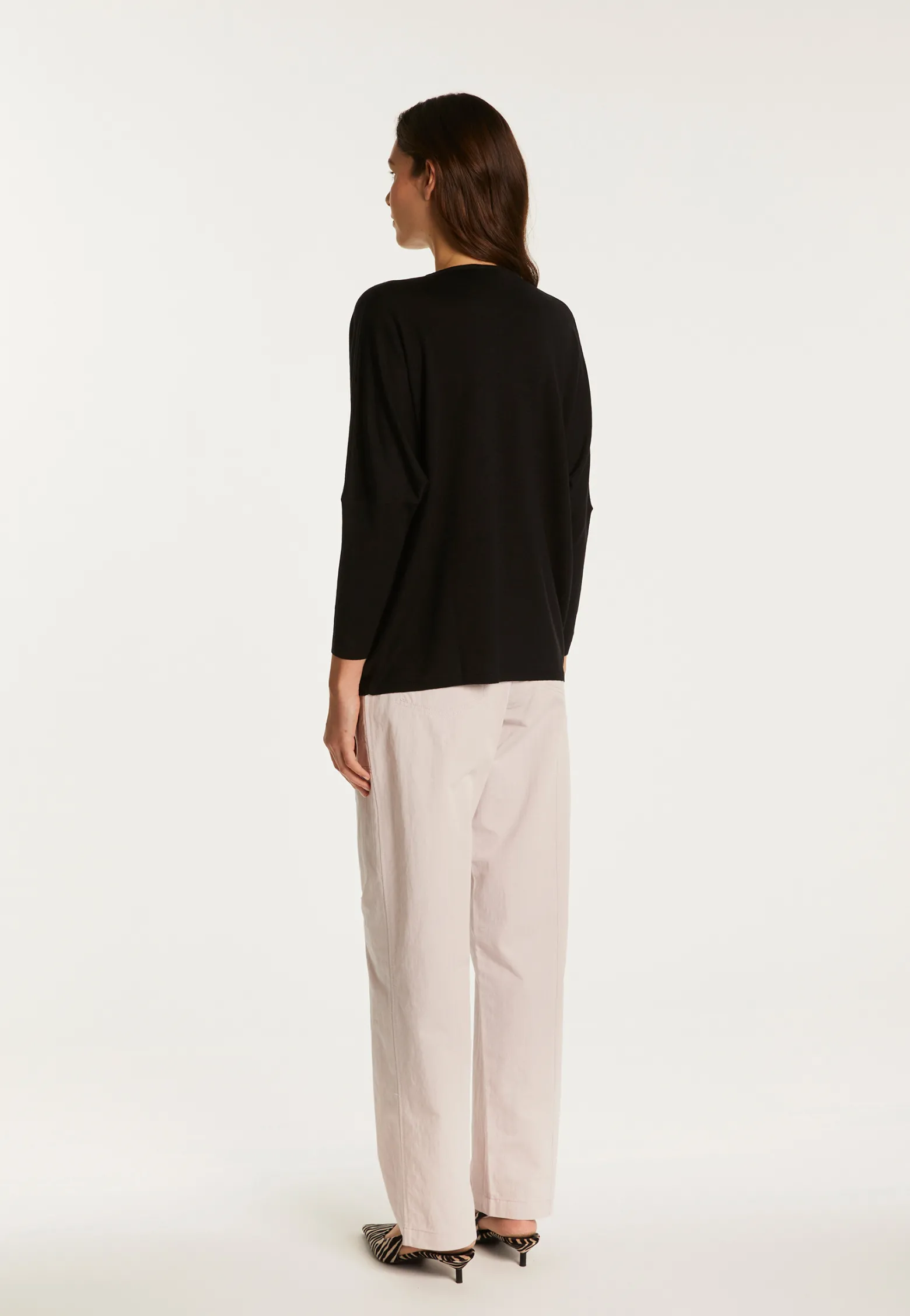 Montagut Merino wool V-neck sweater - Boxe