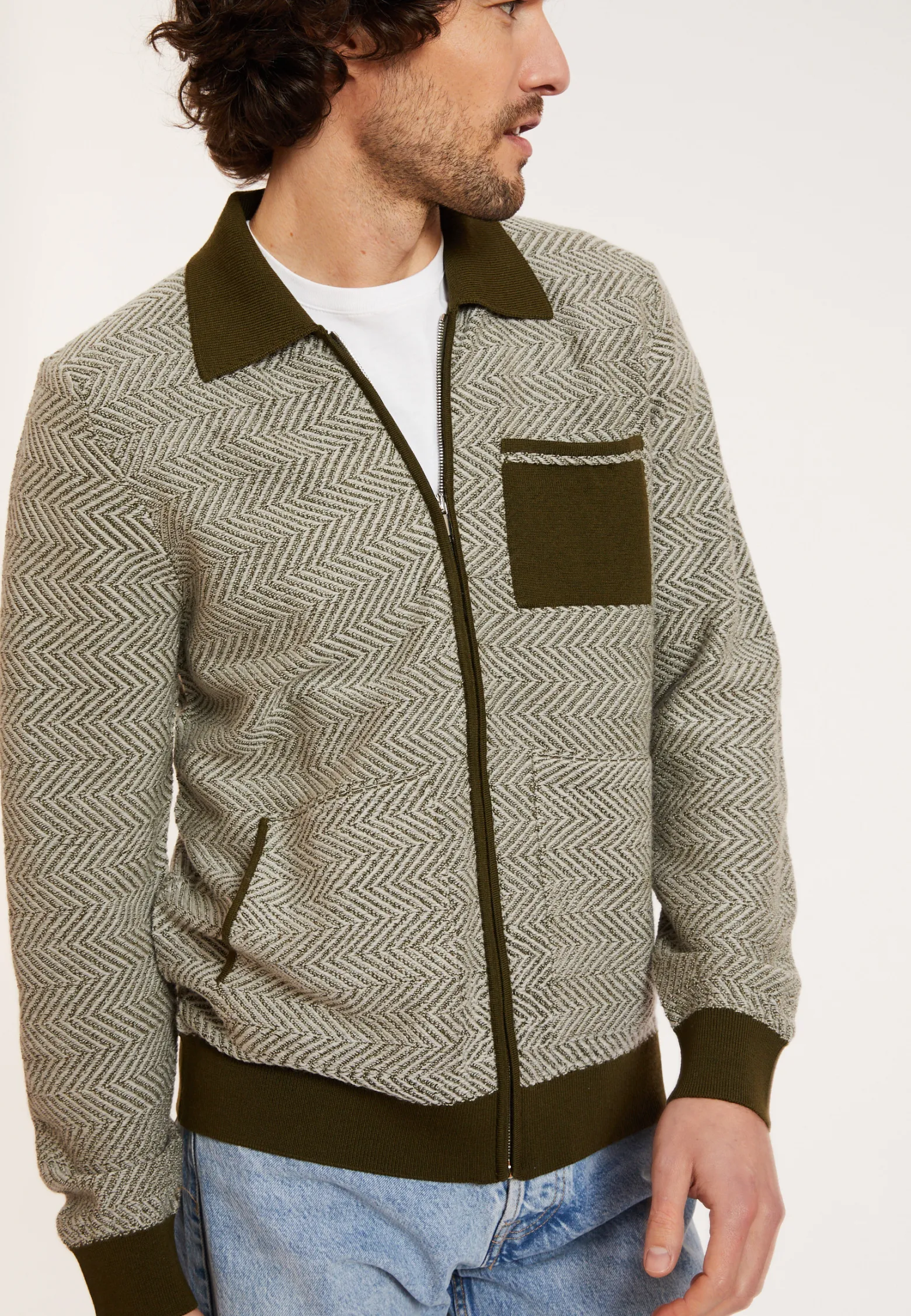 Montagut Merino wool zipped jacket - Dinesh