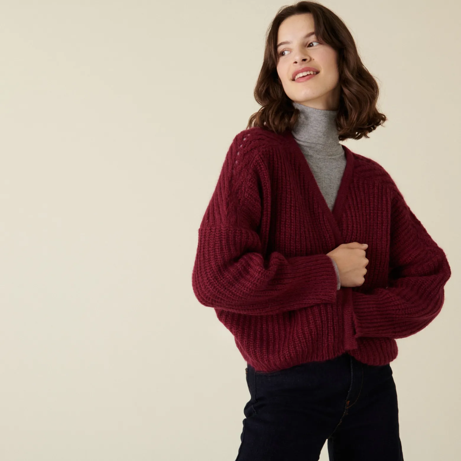 Montagut Mohair beaded ribbed cardigan - Camille