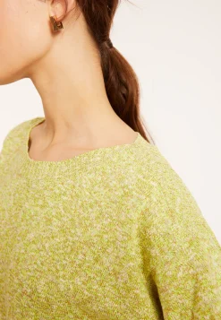 Montagut Mottled cotton sweater with boat neck - Mello