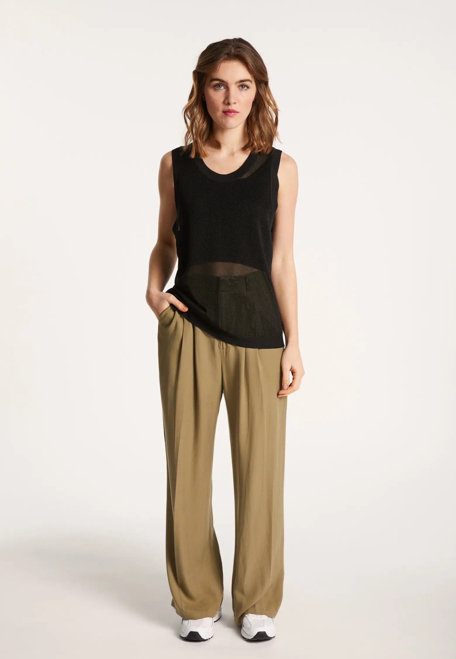 Montagut Openwork tank top in Fil Lumiere - Linda