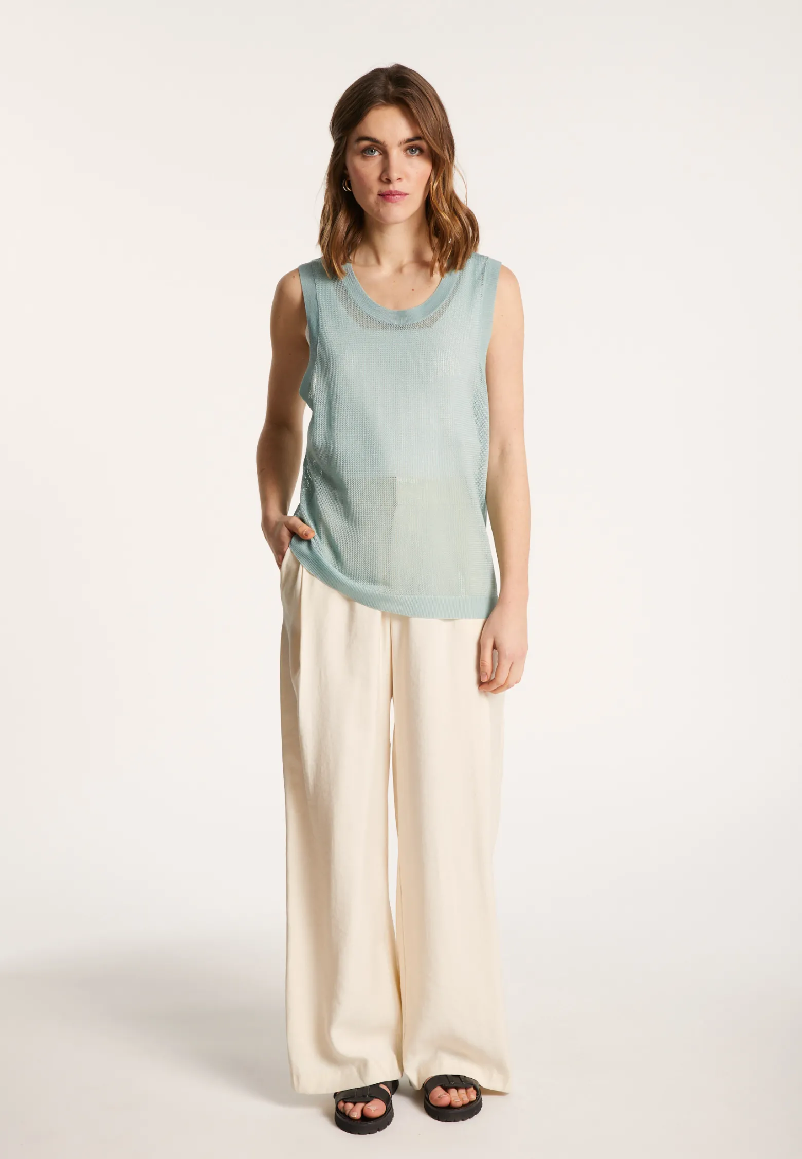 Montagut Openwork tank top in Fil Lumiere - Linda