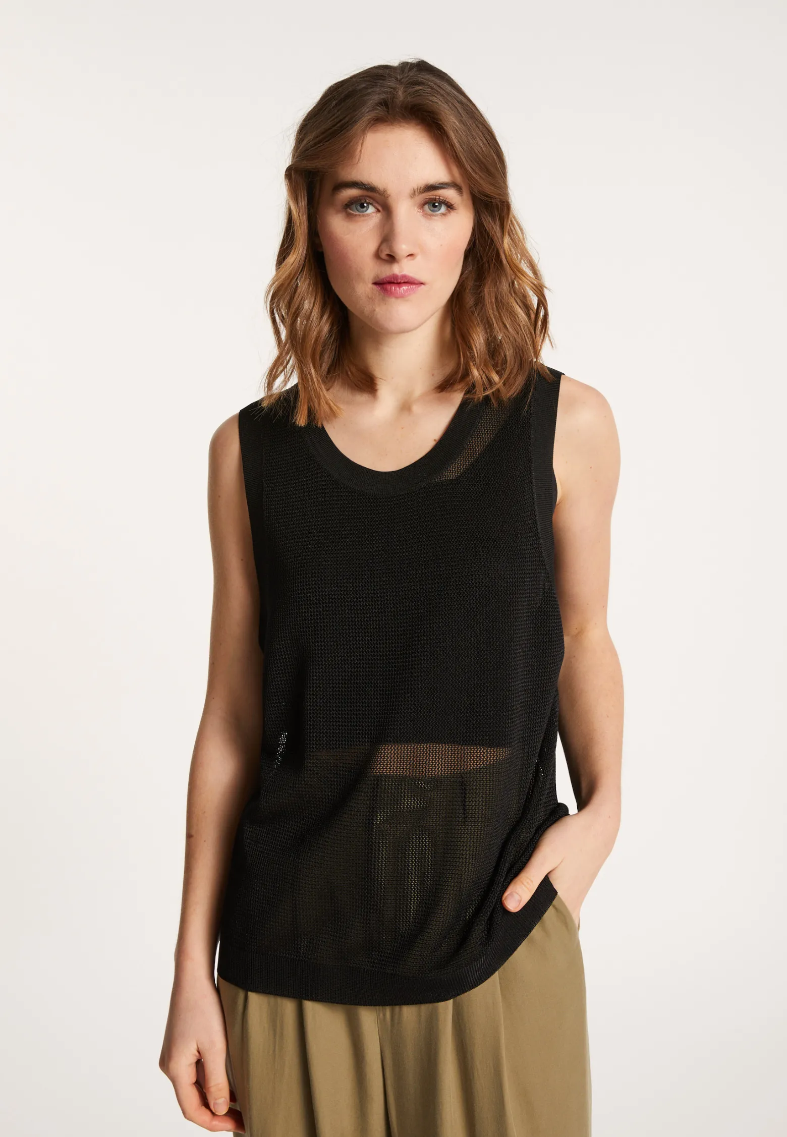 Montagut Openwork tank top in Fil Lumiere - Linda